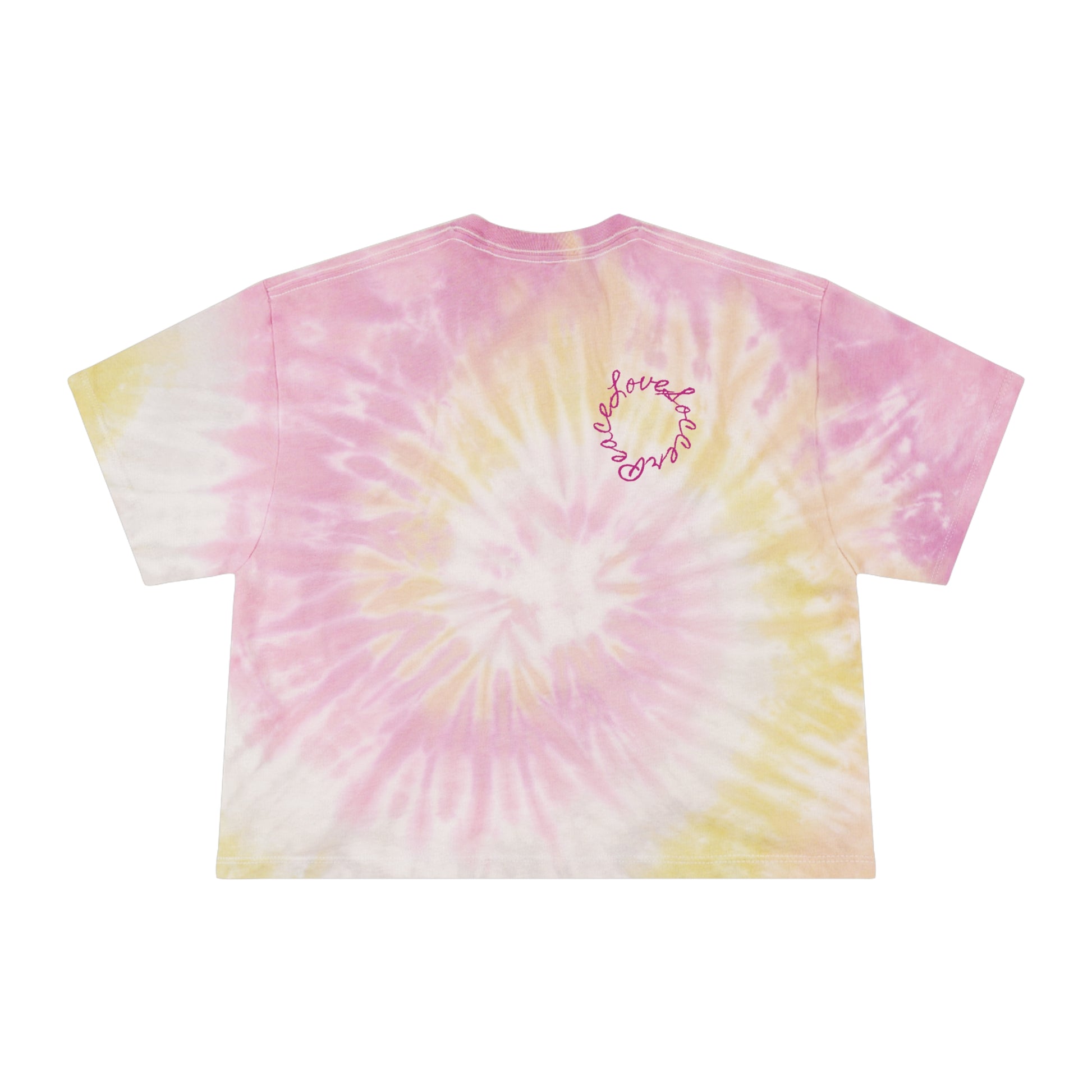 Boho Tie-Dye Crop Tee - Retro Peace Sign Top, Summer Festival T-Shirt, Casual Everyday Wear, Gift for Her, Beach Outfit