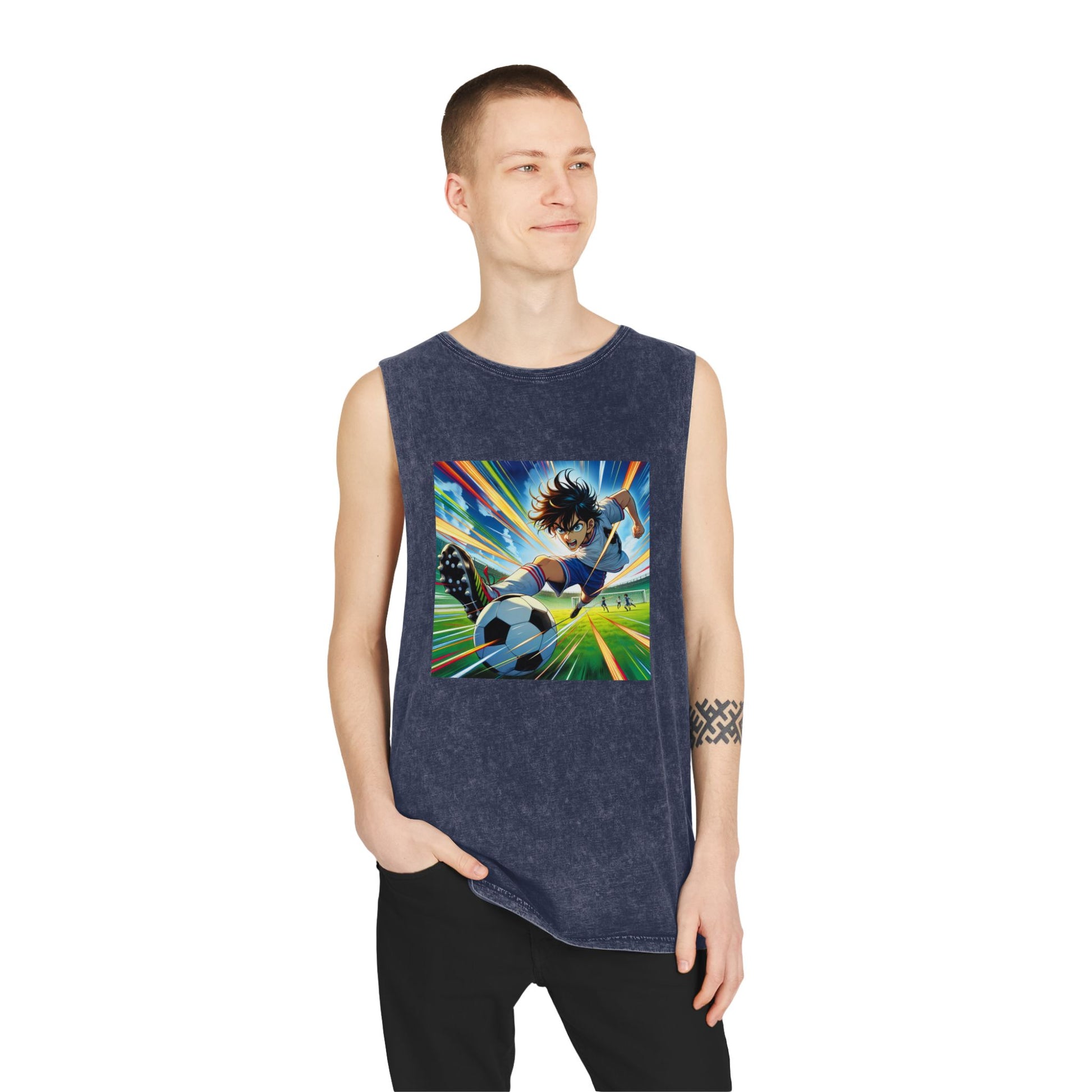 Unisex Stonewash Tank Top - Sporty Vibe, Perfect for Athletes, Summer Wear, Gift for Sports Lovers, Casual Style