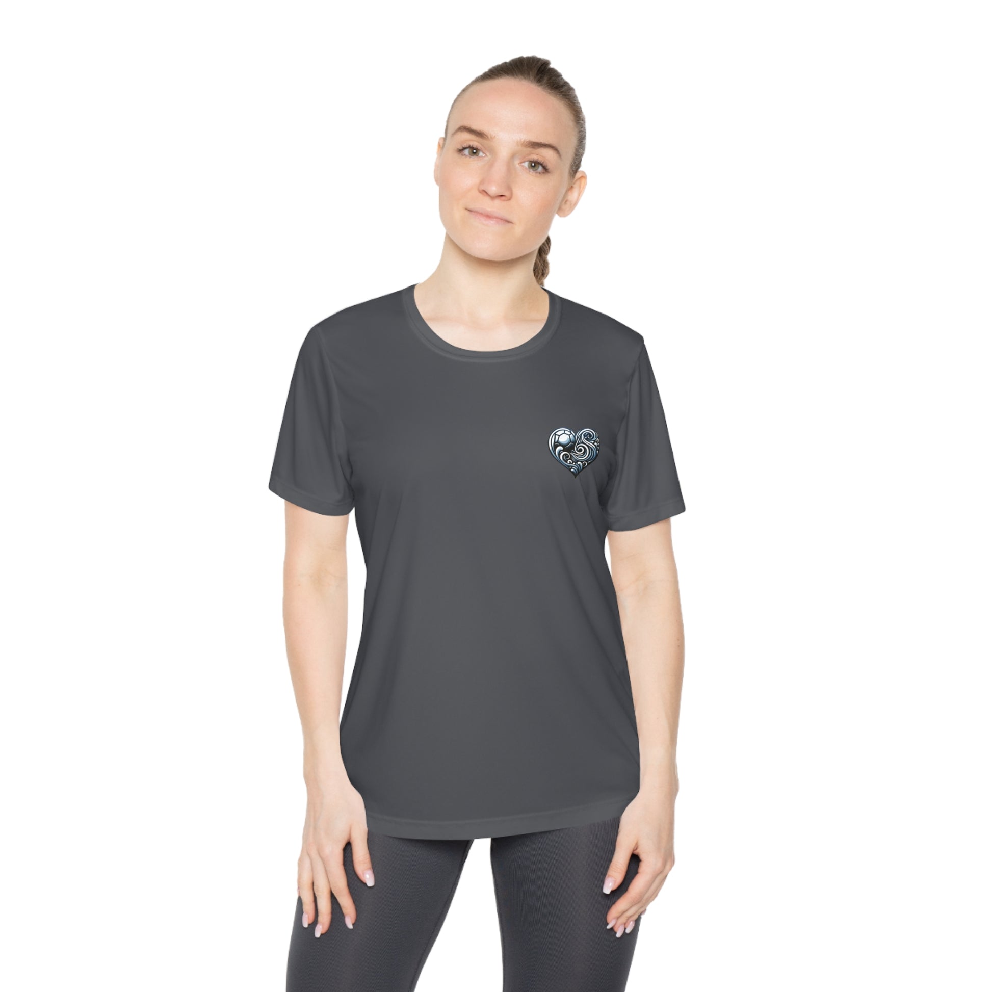 Ladies Competition Tee, Fun Sister T-Shirt, Cheerleader Gift, Family Reunion Apparel, Heart Design Tee, Summer Casual Top