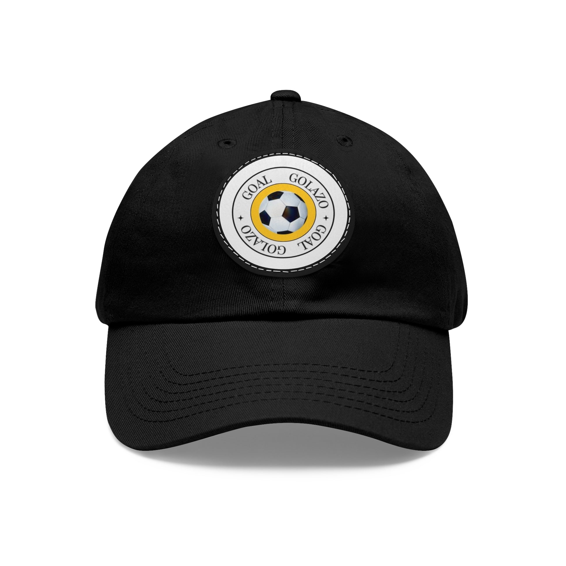 Dad Hat with Leather Patch (Round)-"GOAL-GOLAZO"