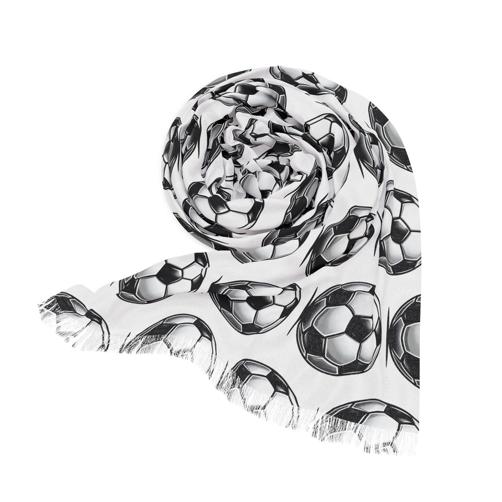 Soccer Print Light Scarf, Sporty Fashion Accessory, Gifts for Soccer Lovers, Year-Round Style, Ideal for Team Spirit, Sports Events