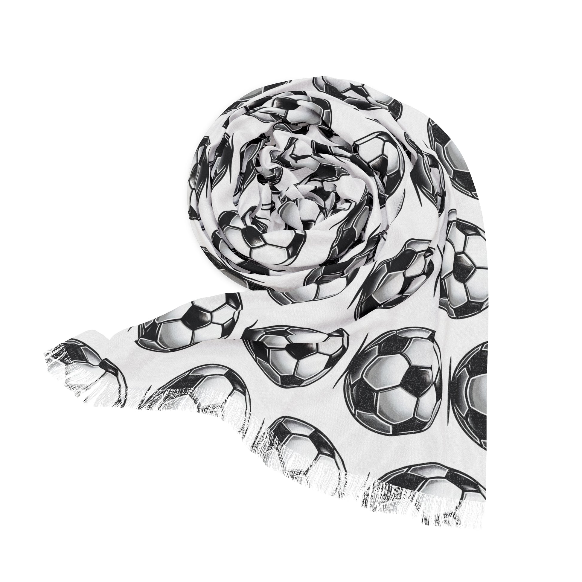 Soccer Print Light Scarf, Sporty Fashion Accessory, Gifts for Soccer Lovers, Year-Round Style, Ideal for Team Spirit, Sports Events