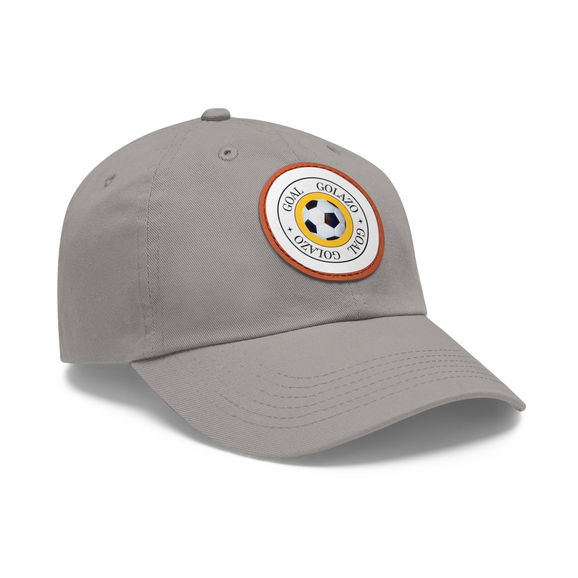 Dad Hat with Leather Patch (Round)-"GOAL-GOLAZO"
