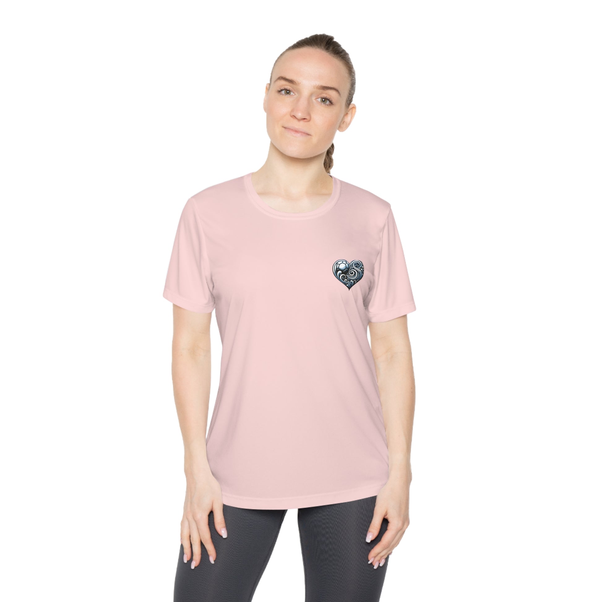Ladies Competition Tee, Fun Sister T-Shirt, Cheerleader Gift, Family Reunion Apparel, Heart Design Tee, Summer Casual Top