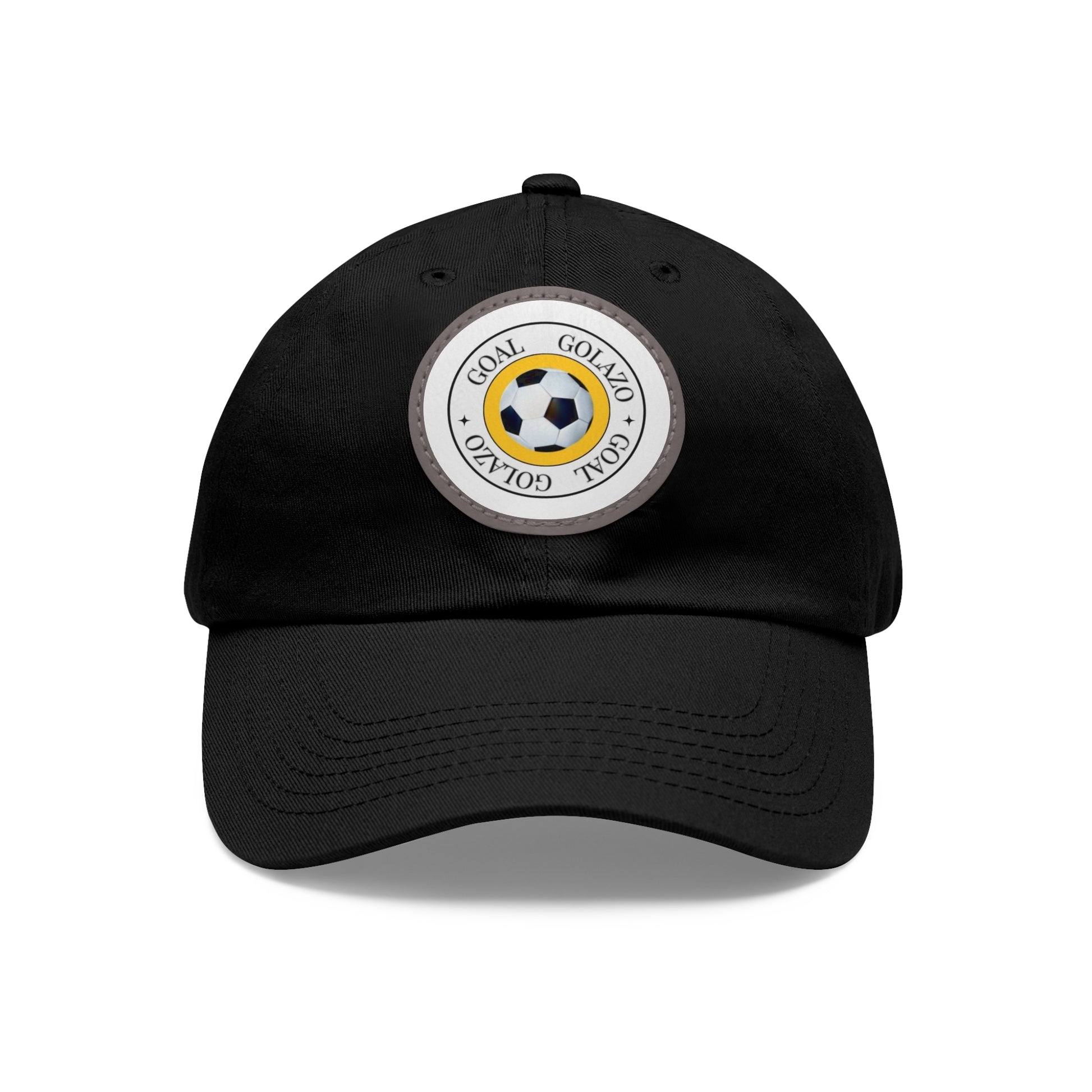 Dad Hat with Leather Patch (Round)-"GOAL-GOLAZO"