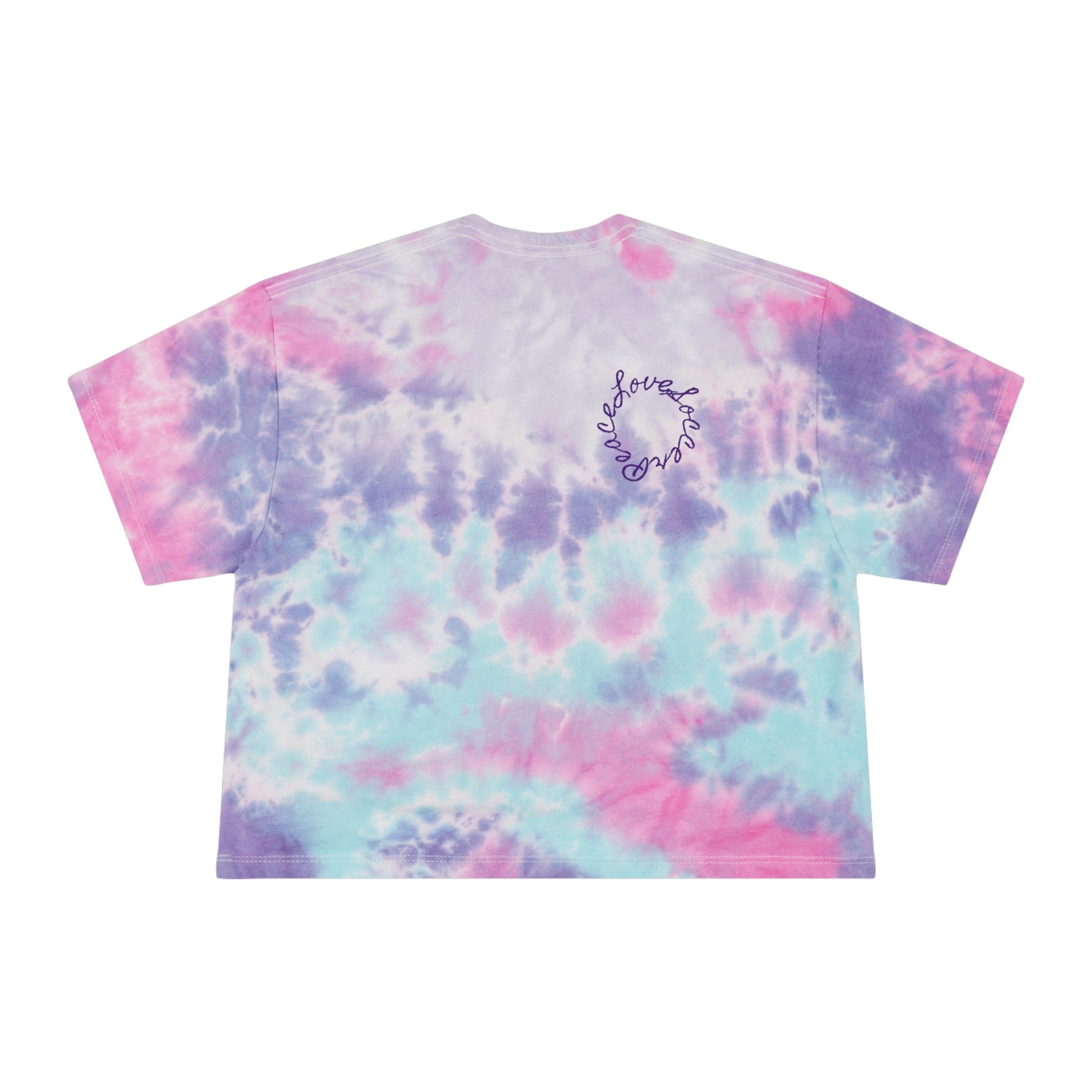 Boho Tie-Dye Crop Tee - Retro Peace Sign Top, Summer Festival T-Shirt, Casual Everyday Wear, Gift for Her, Beach Outfit