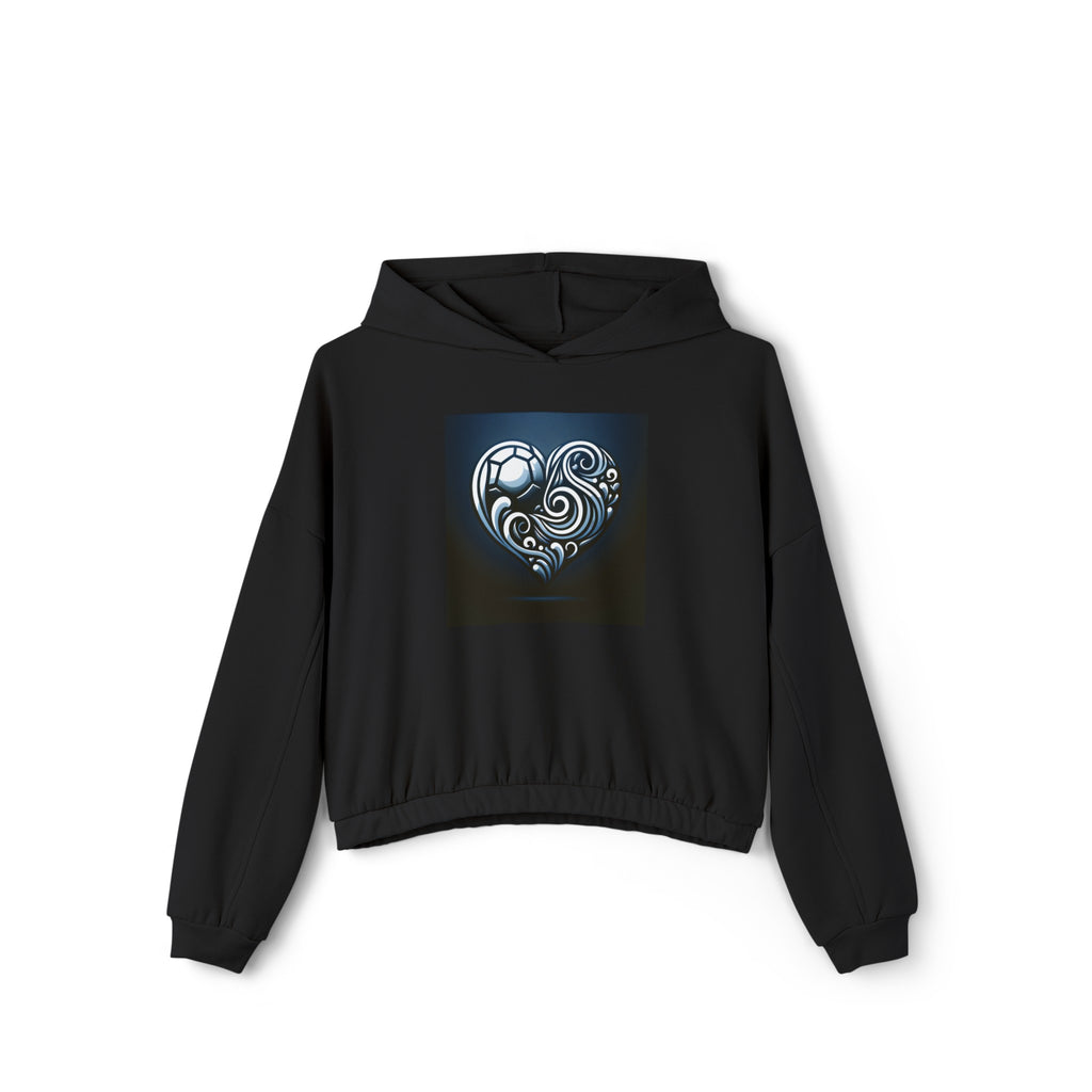Women's Cinched Bottom Hoodie-"Soccer Mom"