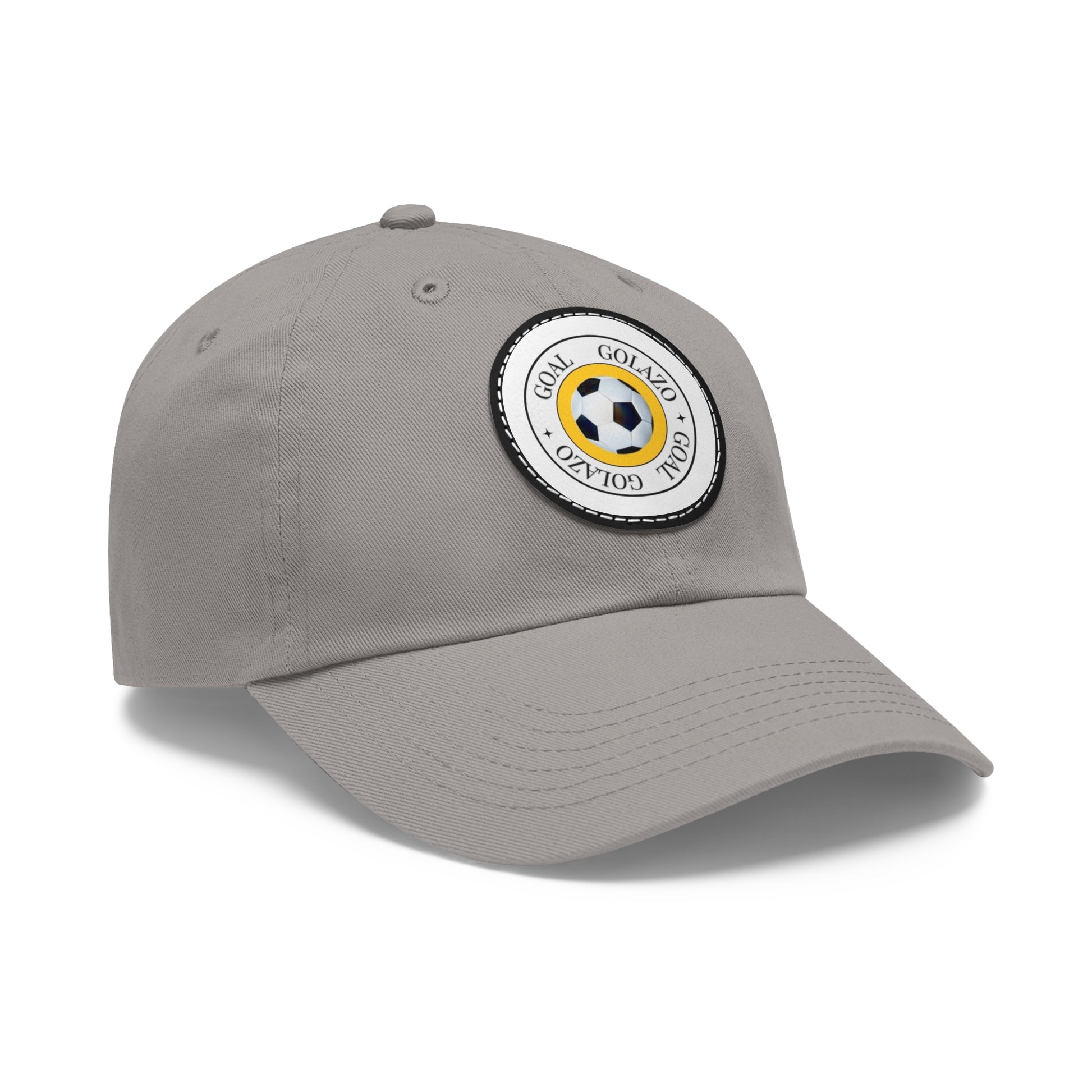 Dad Hat with Leather Patch (Round)-"GOAL-GOLAZO"