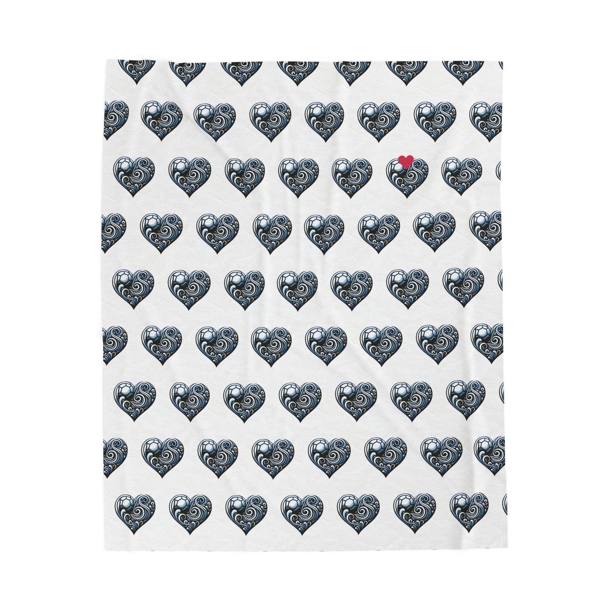 Cozy Velveteen Plush Blanket - Heart Pattern, Soft Throw for Home Decor, Gifts, Valentine's Day, Cozy Living