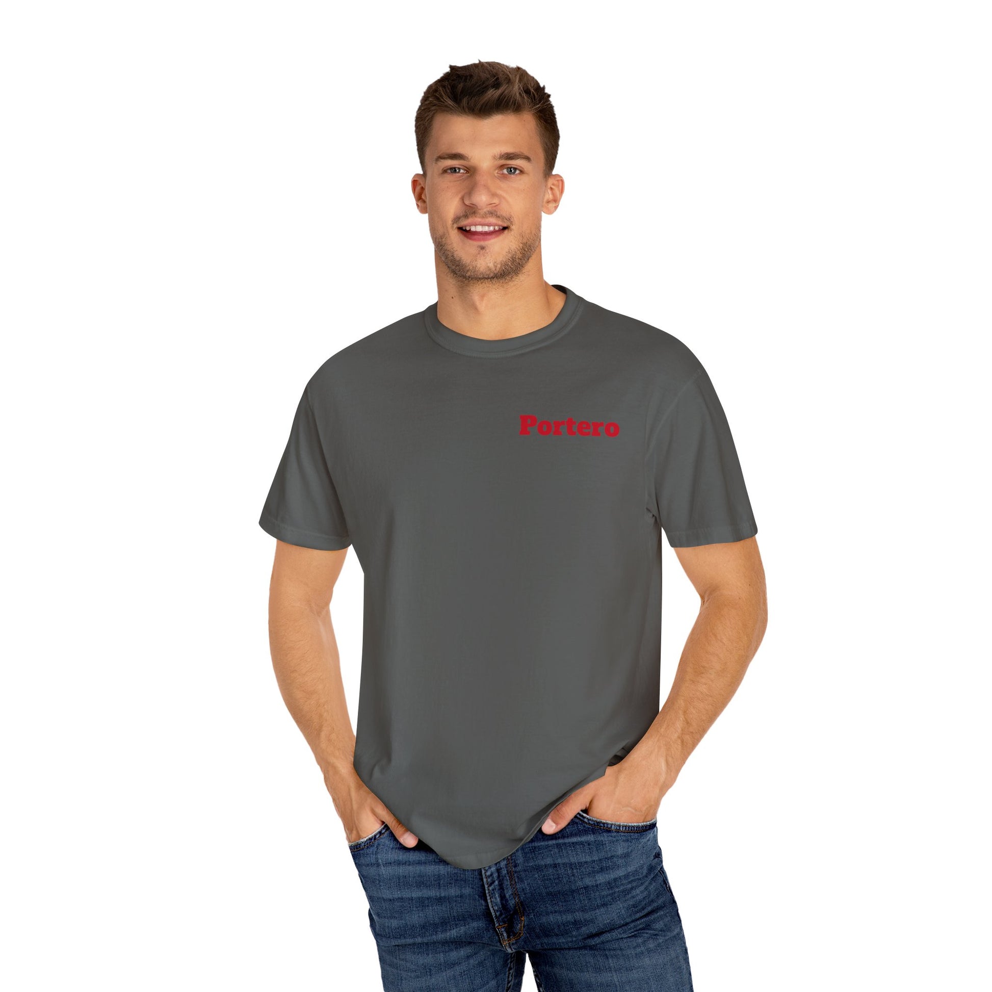 Unisex Garment-Dyed T-shirt -  " Portero . 1 "