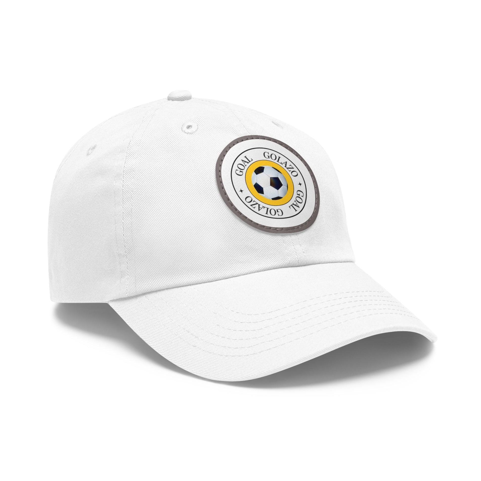 Dad Hat with Leather Patch (Round)-"GOAL-GOLAZO"