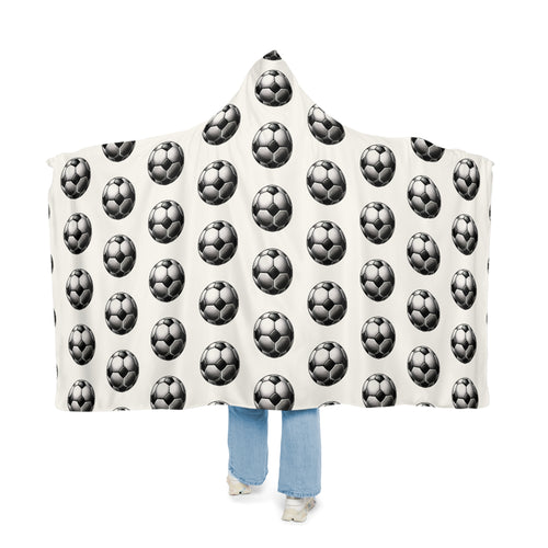 Cozy Soccer Snuggle Blanket, Sports Blanket, Hoodie Blanket, Gifts for Soccer Fans, Soft Throw Blanket for Home