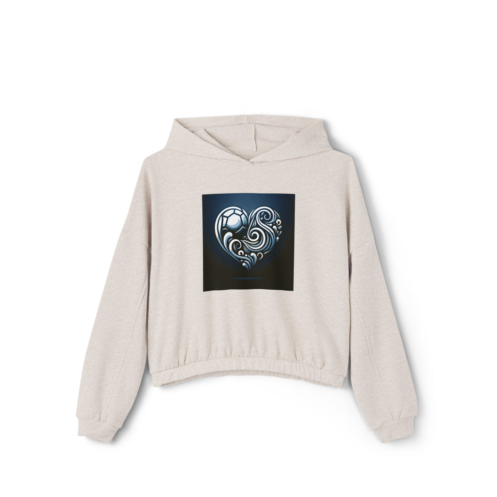 Women's Cinched Bottom Hoodie-"Soccer Mom"