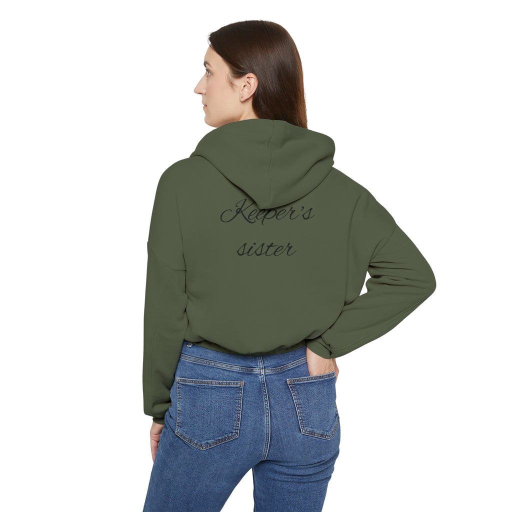 Women's Cinched Bottom Hoodie-"Keeper's sister"