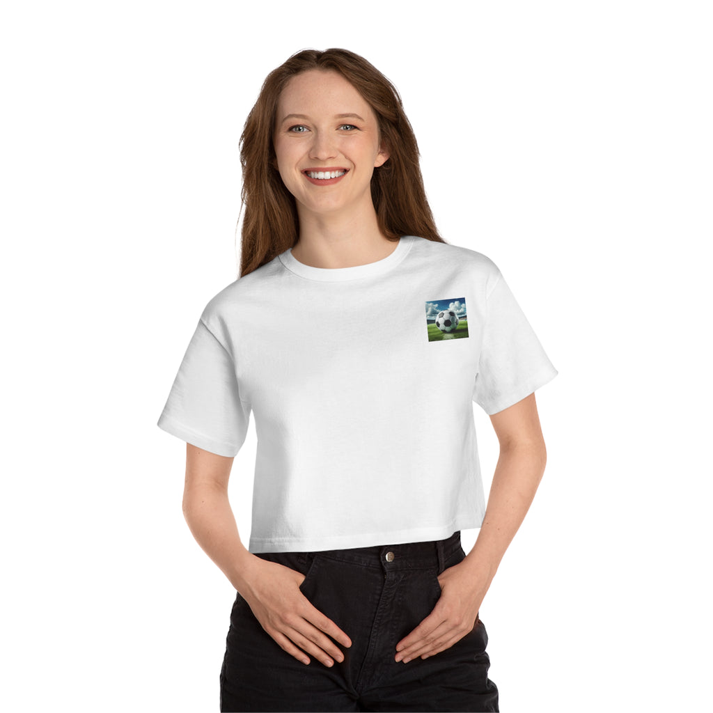 Champion Women's Heritage Cropped T-Shirt - " SOCCER SISTER "