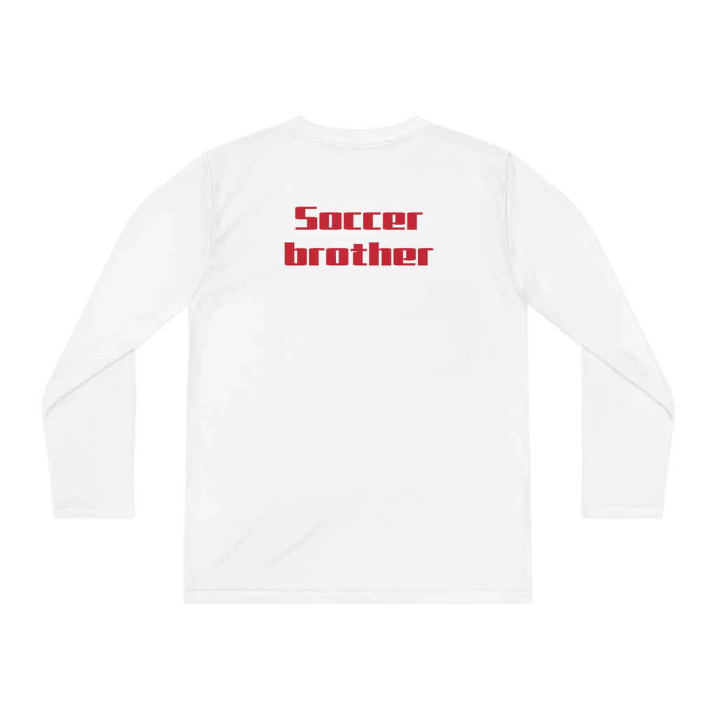 Youth Long Sleeve Competitor Tee-"Soccer brother"
