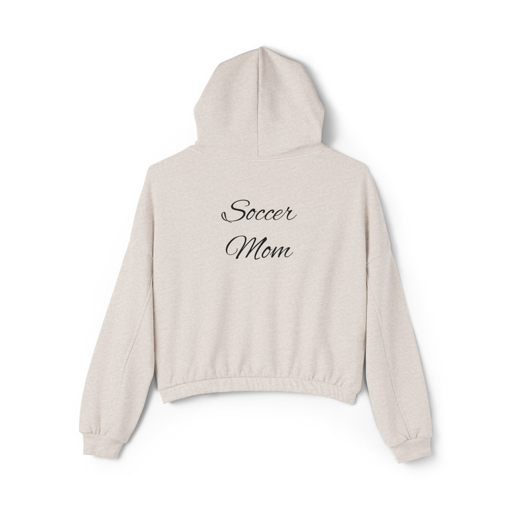 Women's Cinched Bottom Hoodie-"Soccer Mom"