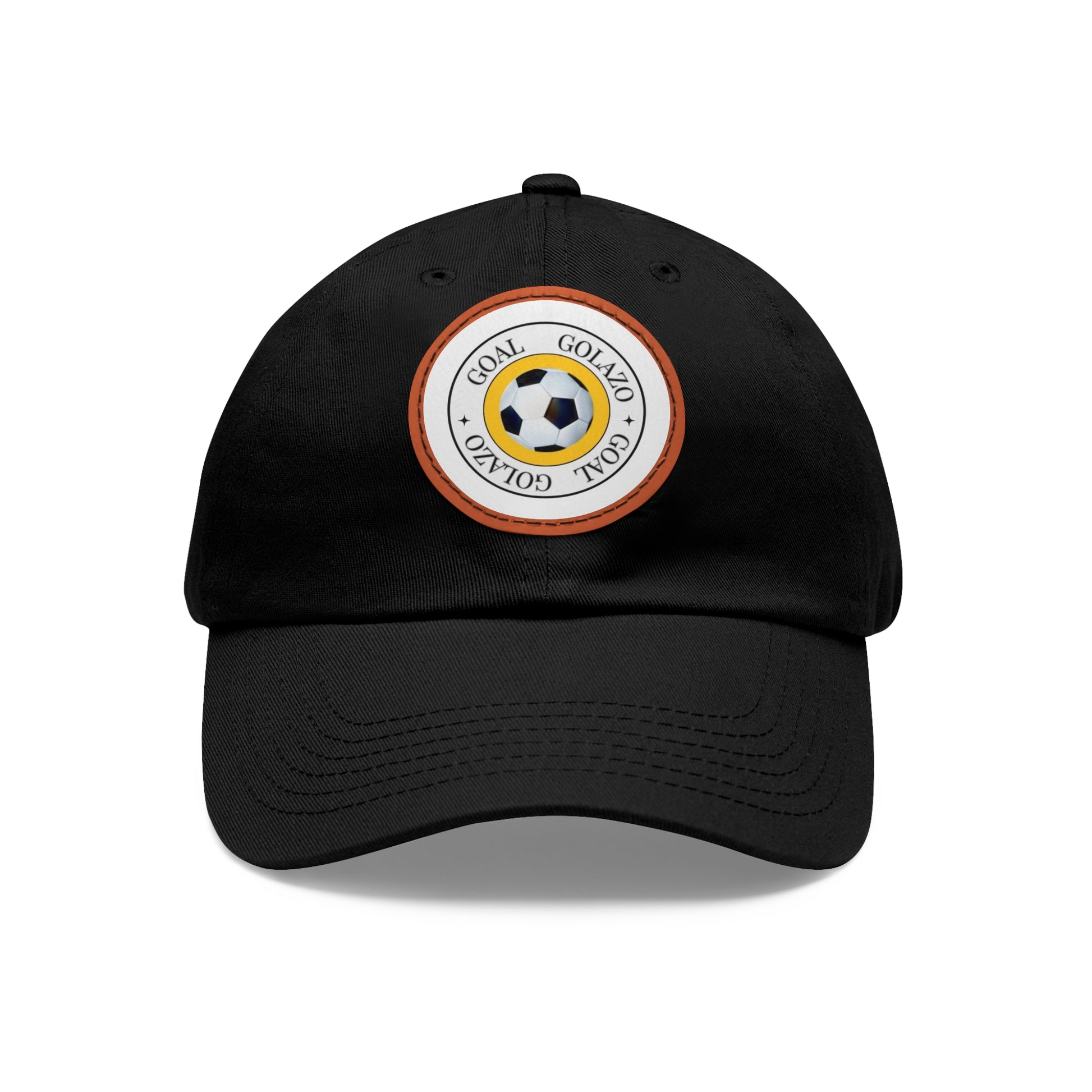 Dad Hat with Leather Patch (Round)-"GOAL-GOLAZO"
