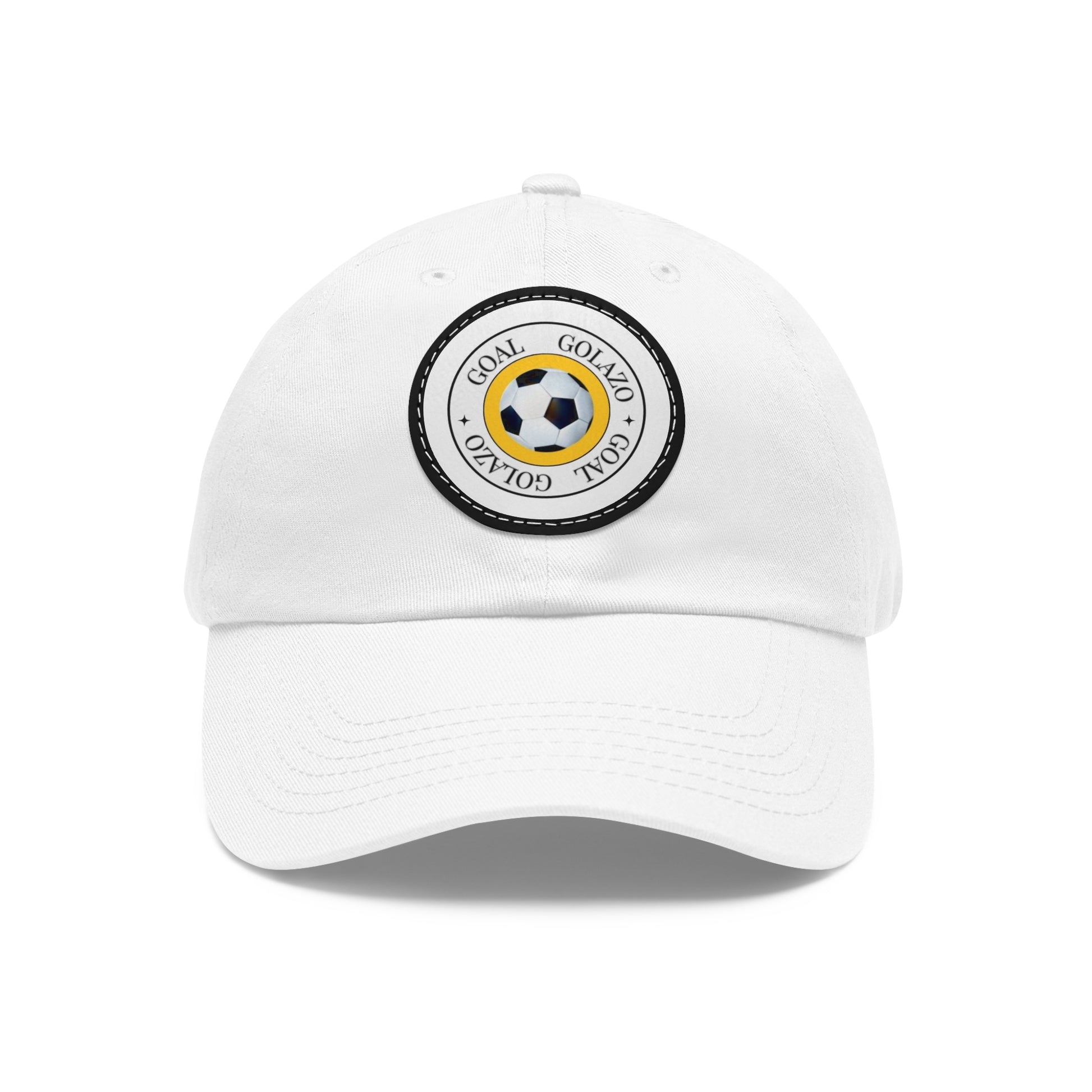 Dad Hat with Leather Patch (Round)-"GOAL-GOLAZO"