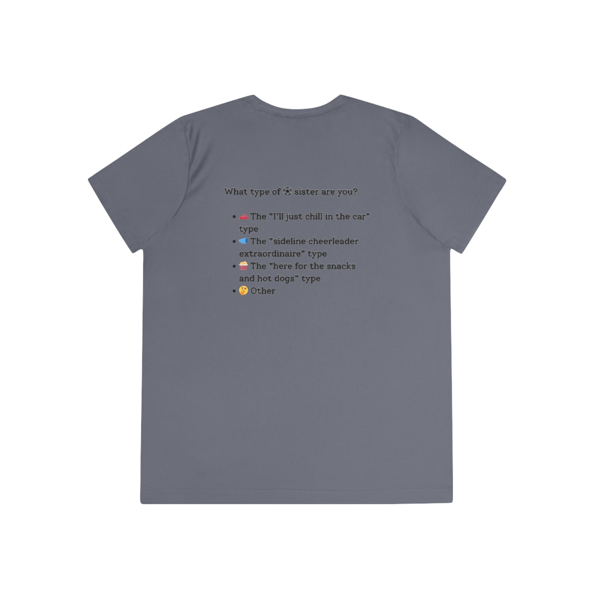Ladies Competition Tee, Fun Sister T-Shirt, Cheerleader Gift, Family Reunion Apparel, Heart Design Tee, Summer Casual Top