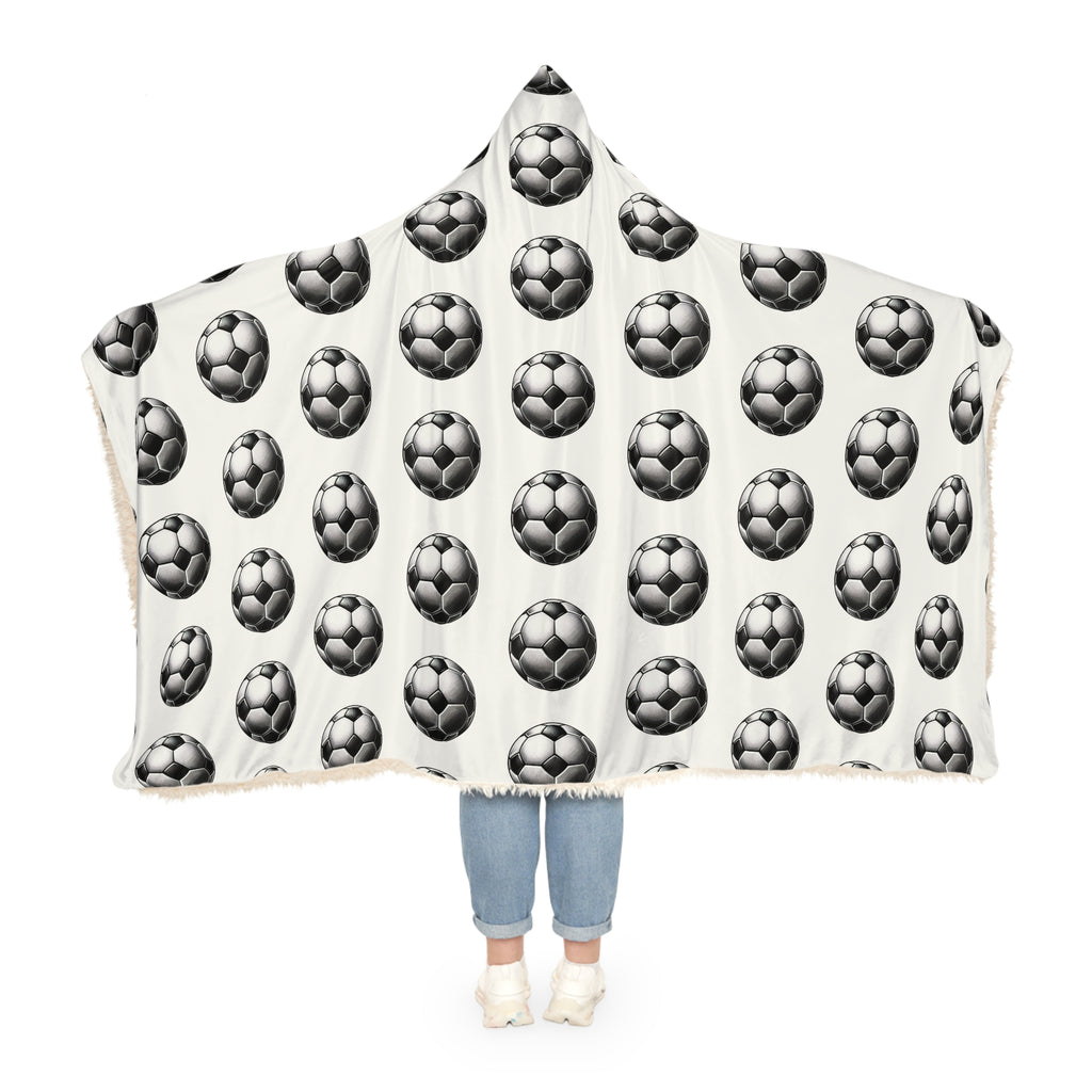 Cozy Soccer Snuggle Blanket, Sports Blanket, Hoodie Blanket, Gifts for Soccer Fans, Soft Throw Blanket for Home