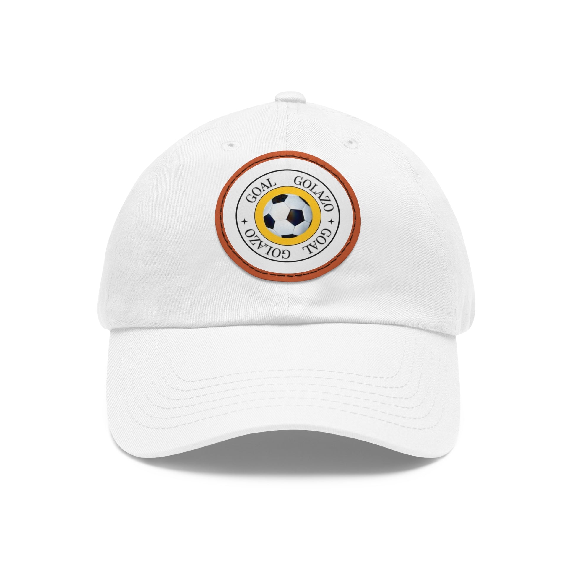 Dad Hat with Leather Patch (Round)-"GOAL-GOLAZO"
