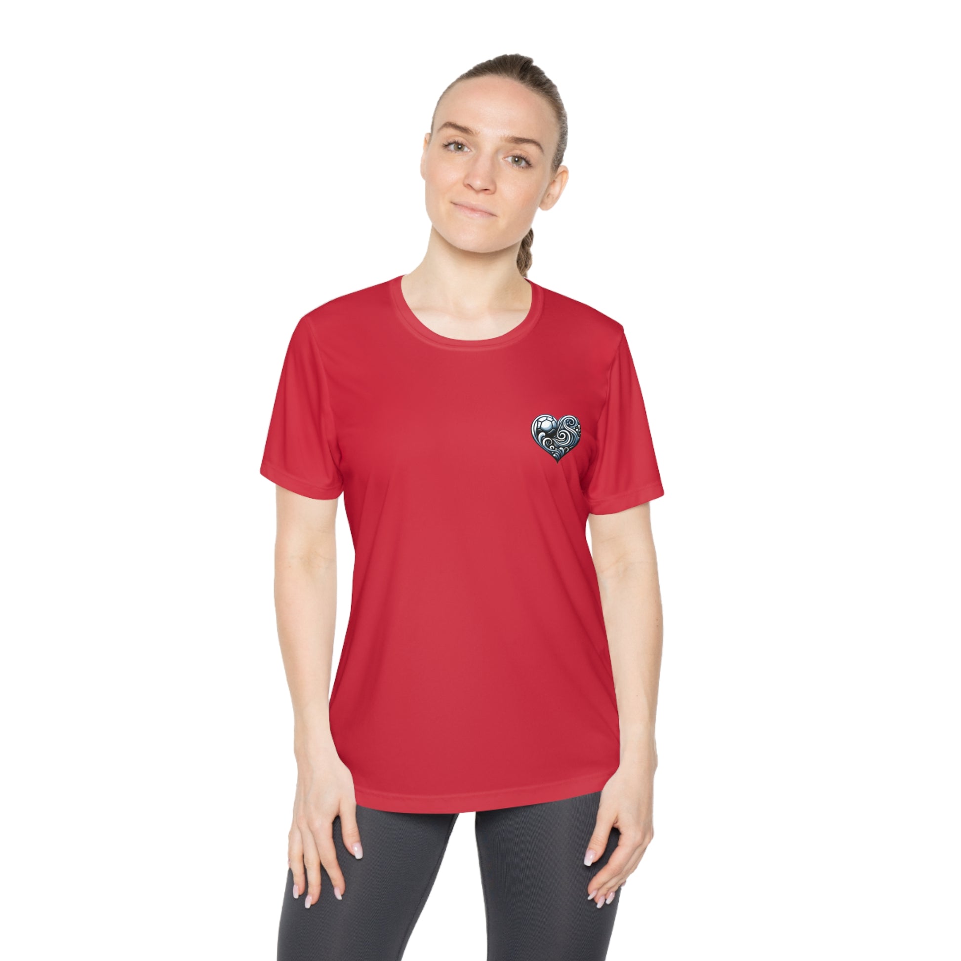 Ladies Competition Tee, Fun Sister T-Shirt, Cheerleader Gift, Family Reunion Apparel, Heart Design Tee, Summer Casual Top