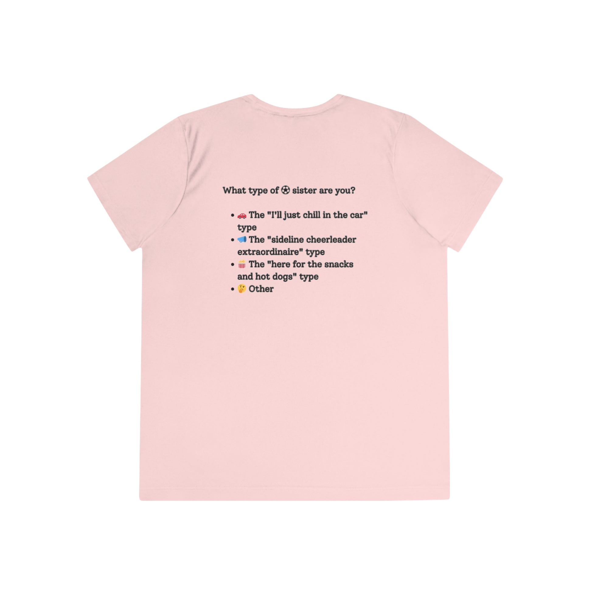 Ladies Competition Tee, Fun Sister T-Shirt, Cheerleader Gift, Family Reunion Apparel, Heart Design Tee, Summer Casual Top
