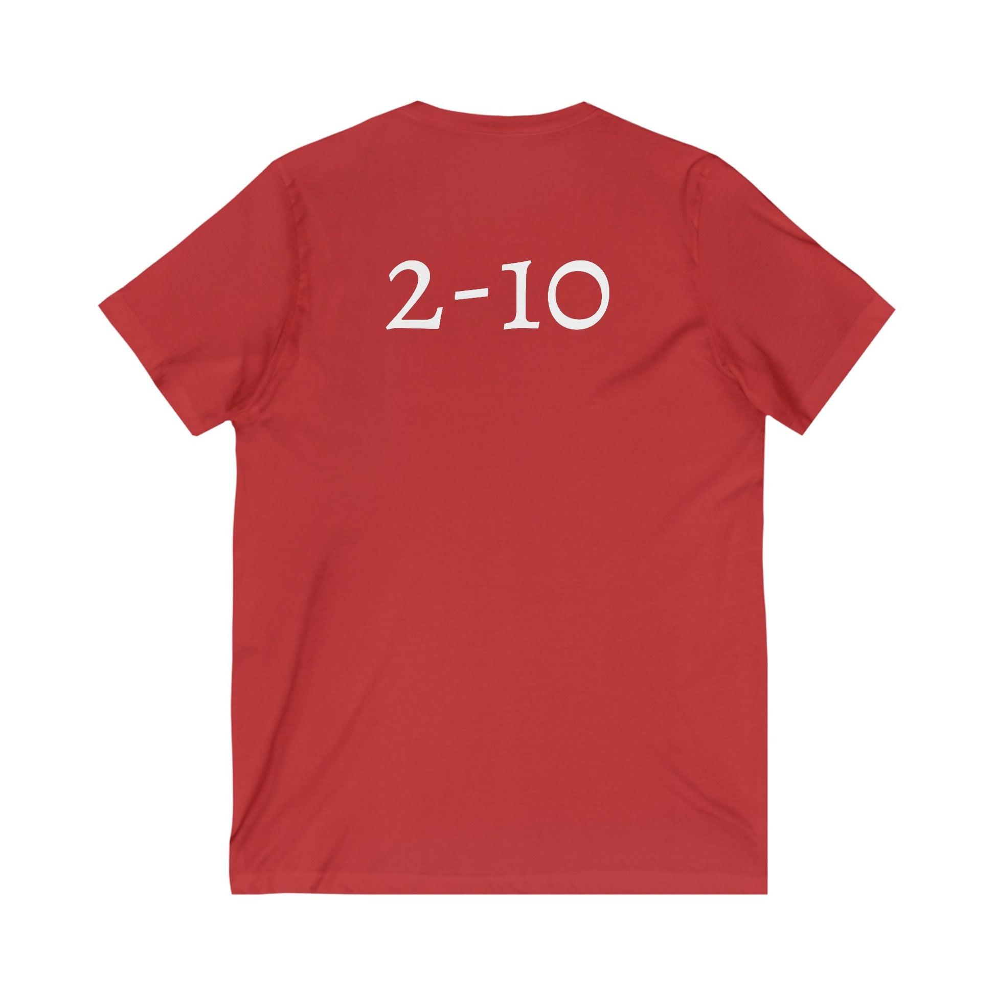 Unisex Jersey Short Sleeve V-Neck Tee - " I play ... 2-10 "
