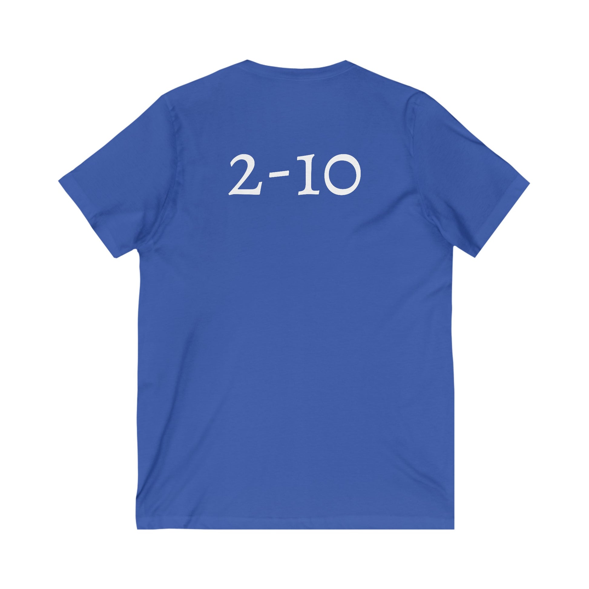 Unisex Jersey Short Sleeve V-Neck Tee - " I play ... 2-10 "