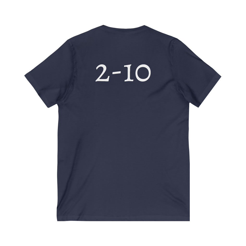 Unisex Jersey Short Sleeve V-Neck Tee - " I play ... 2-10 "
