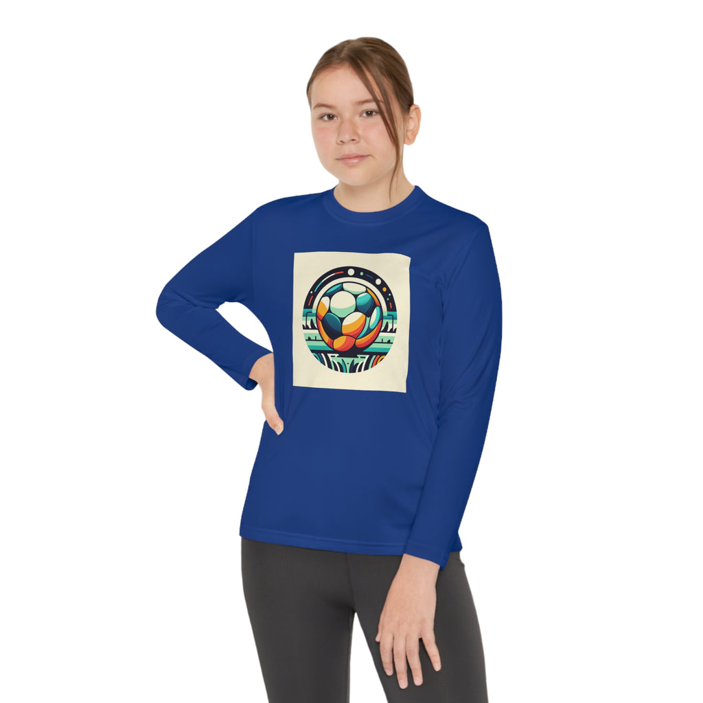 Youth Long Sleeve Competitor Tee-"Soccer brother"