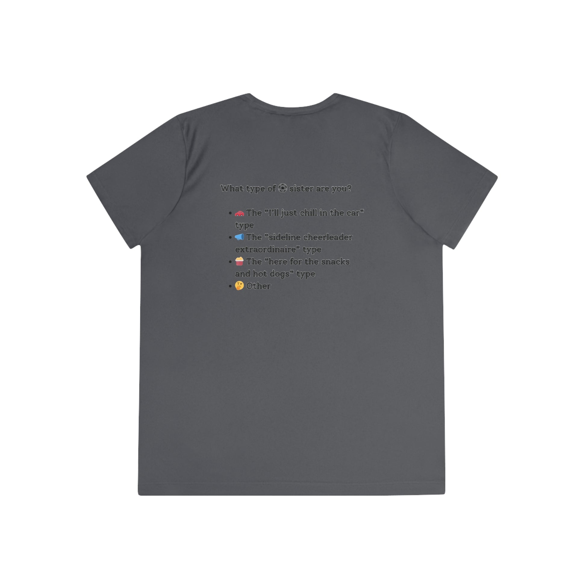 Ladies Competition Tee, Fun Sister T-Shirt, Cheerleader Gift, Family Reunion Apparel, Heart Design Tee, Summer Casual Top