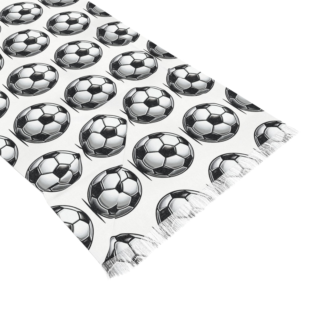 Soccer Print Light Scarf, Sporty Fashion Accessory, Gifts for Soccer Lovers, Year-Round Style, Ideal for Team Spirit, Sports Events