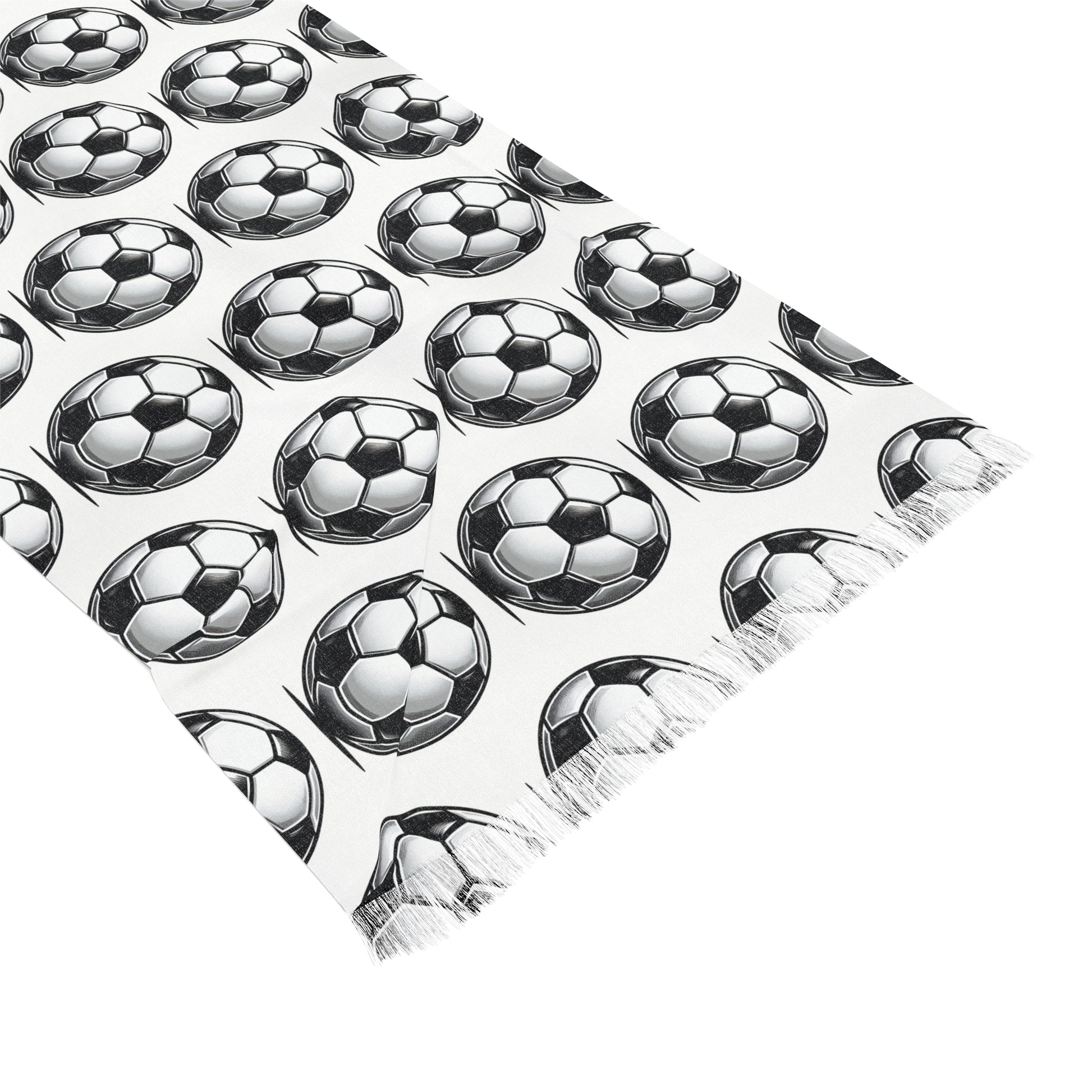 Soccer Print Light Scarf, Sporty Fashion Accessory, Gifts for Soccer Lovers, Year-Round Style, Ideal for Team Spirit, Sports Events