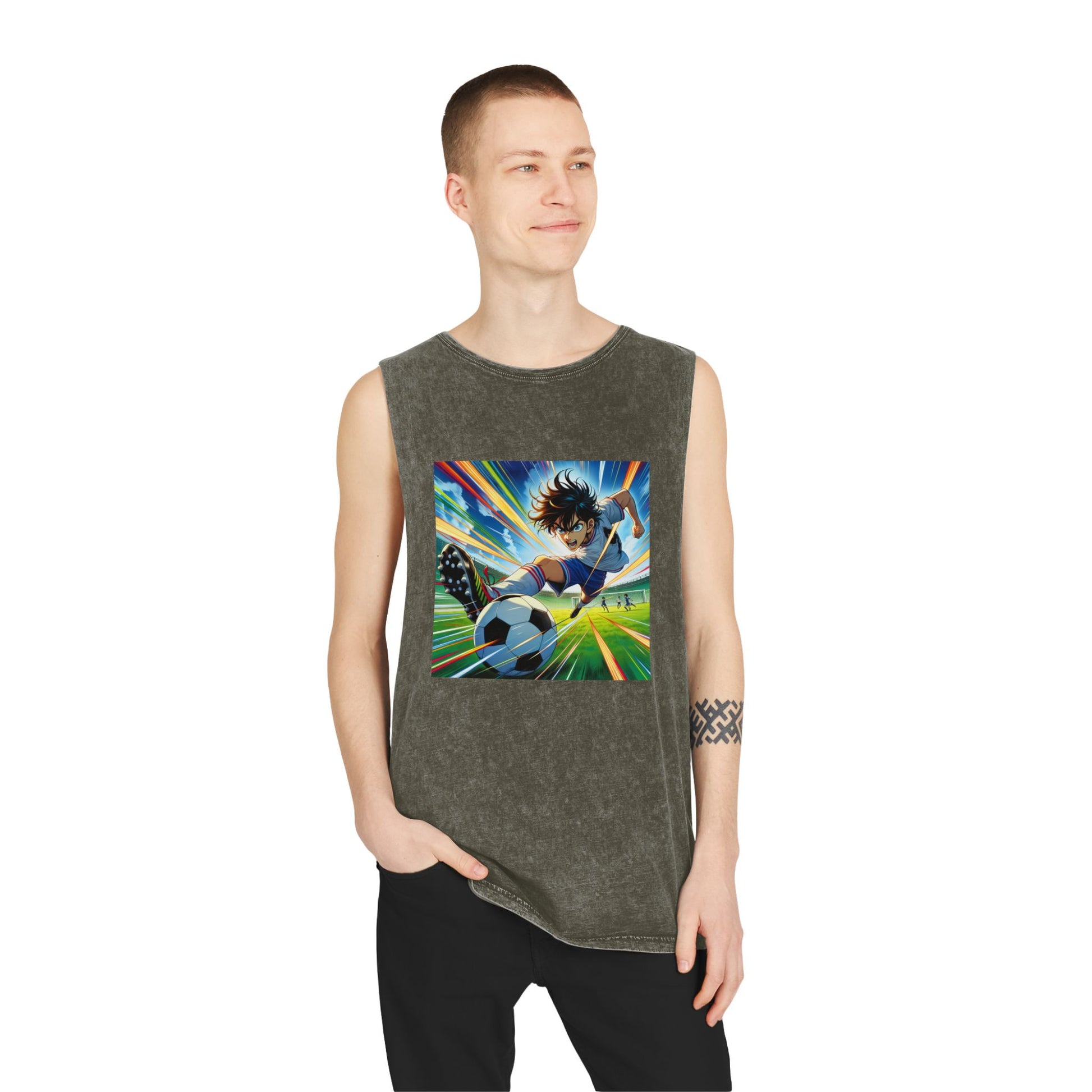 Unisex Stonewash Tank Top - Sporty Vibe, Perfect for Athletes, Summer Wear, Gift for Sports Lovers, Casual Style