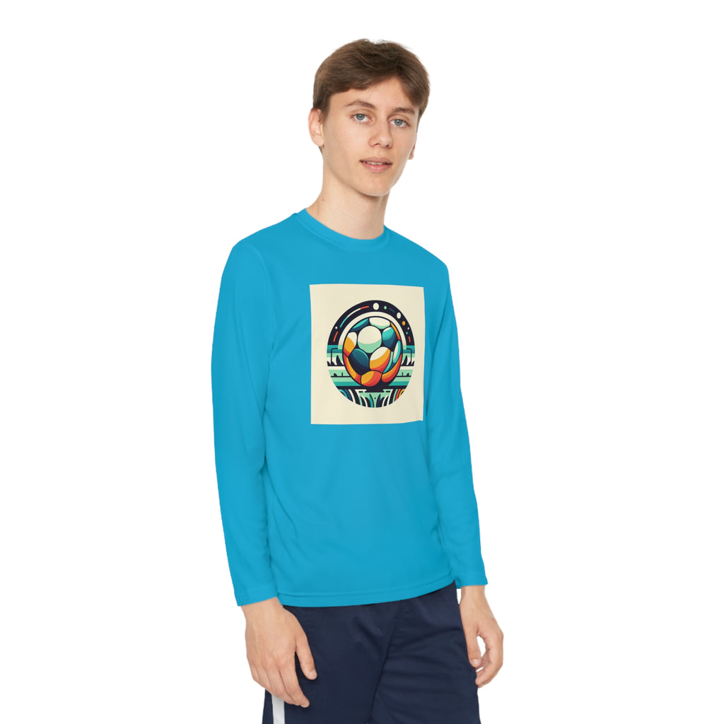 Youth Long Sleeve Competitor Tee-"Soccer brother"