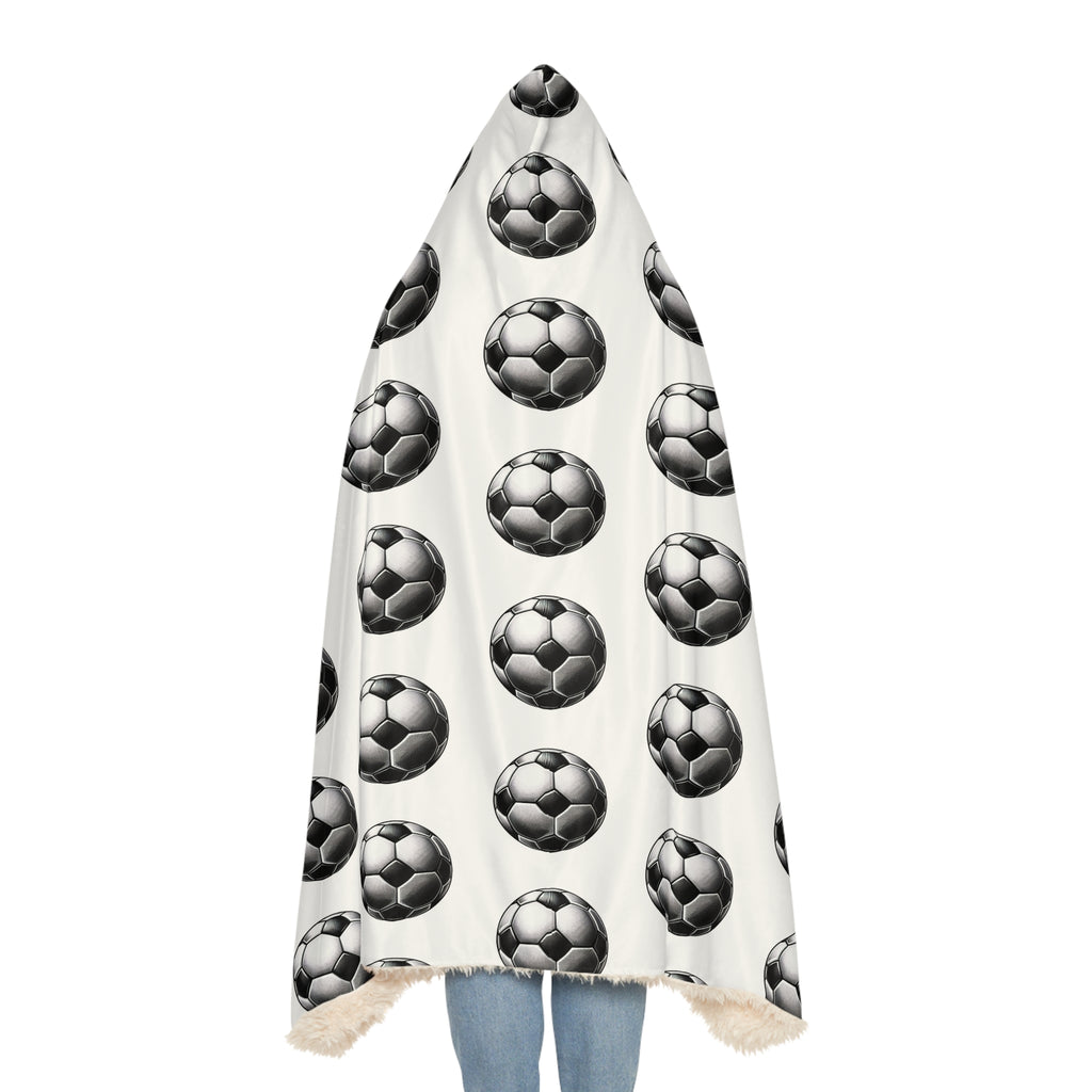 Cozy Soccer Snuggle Blanket, Sports Blanket, Hoodie Blanket, Gifts for Soccer Fans, Soft Throw Blanket for Home