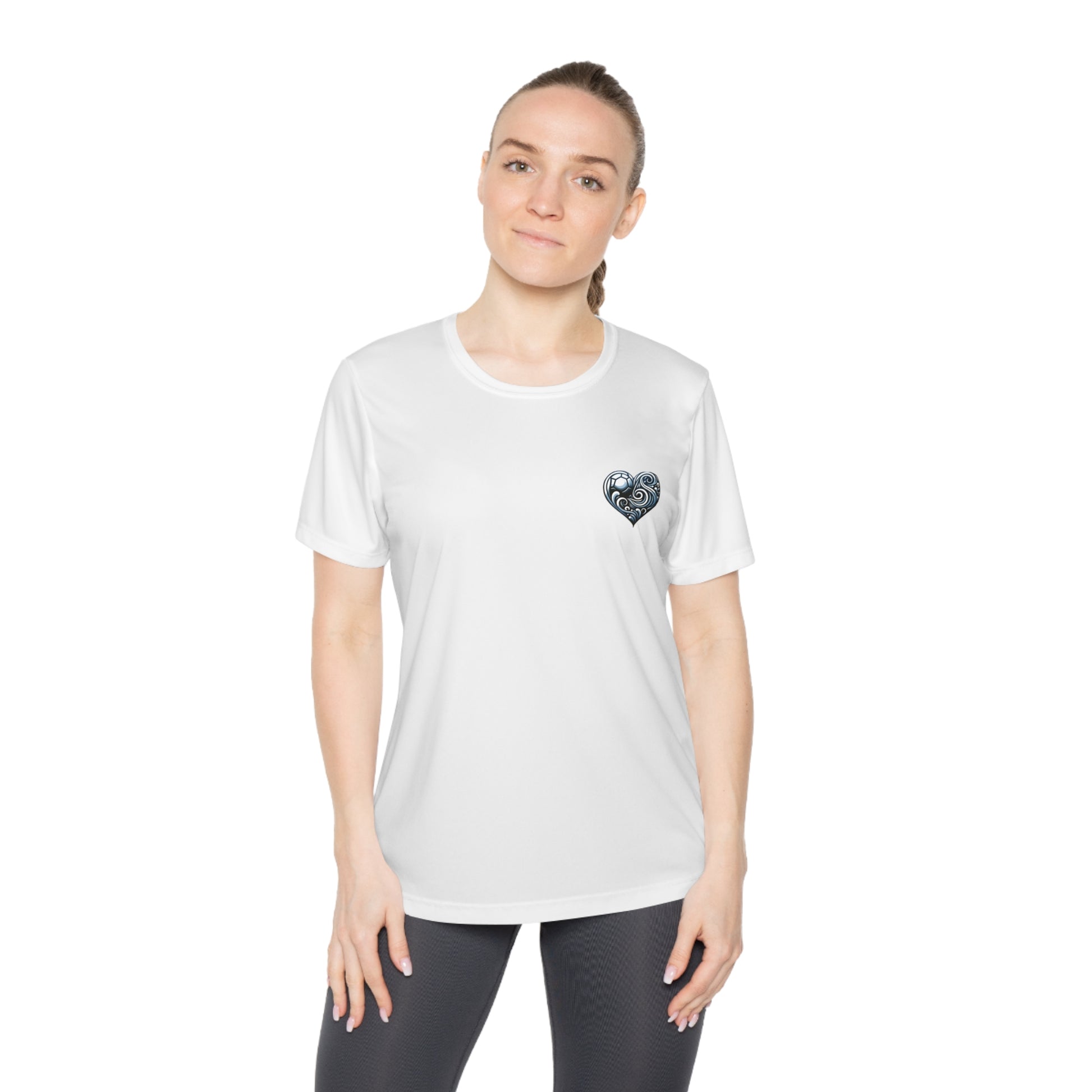 Ladies Competition Tee, Fun Sister T-Shirt, Cheerleader Gift, Family Reunion Apparel, Heart Design Tee, Summer Casual Top