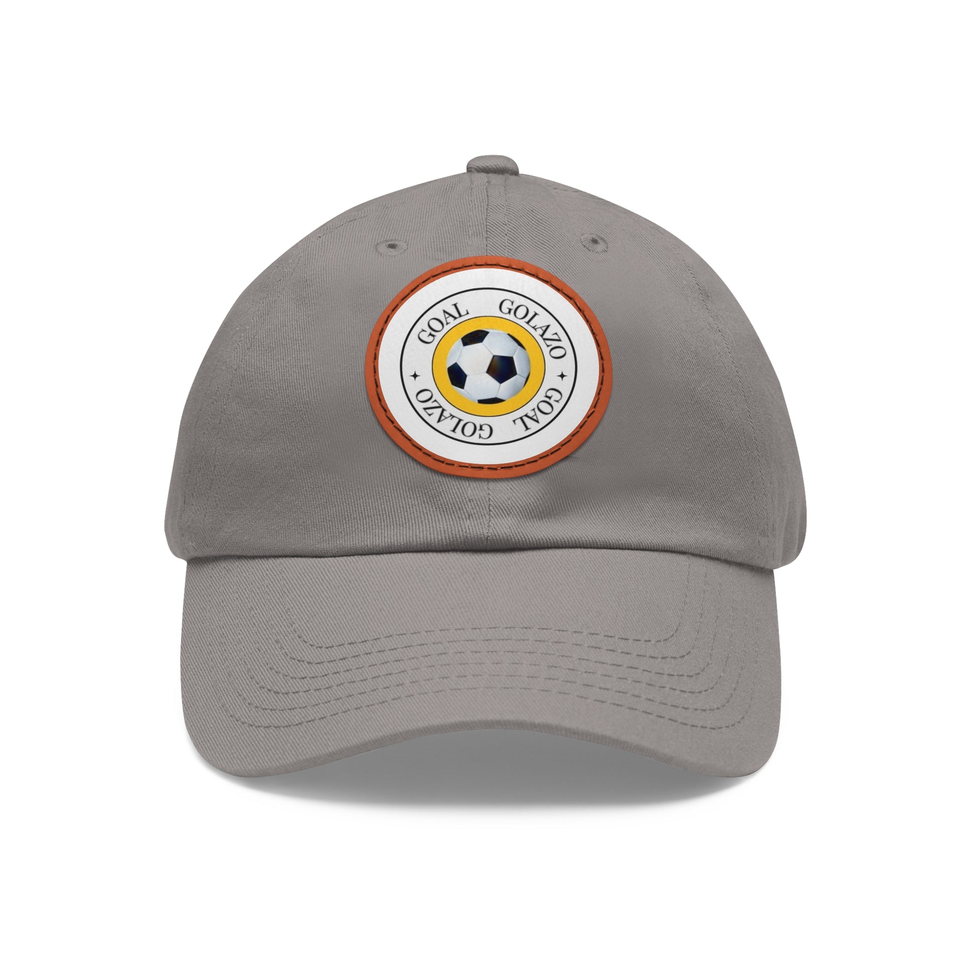Dad Hat with Leather Patch (Round)-"GOAL-GOLAZO"
