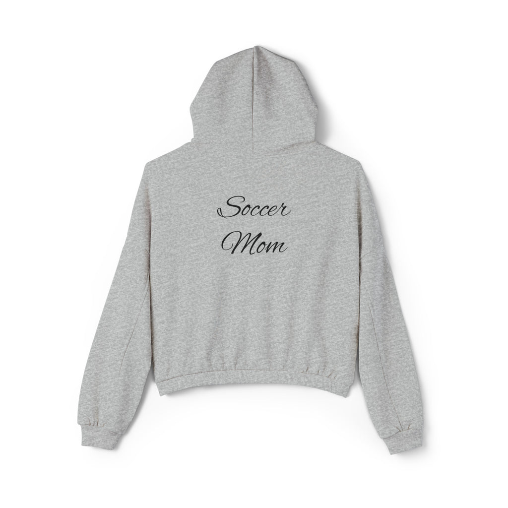 Women's Cinched Bottom Hoodie-"Soccer Mom"