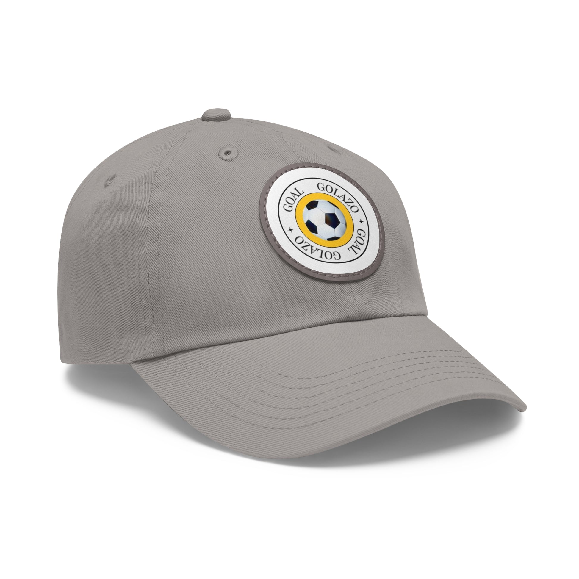 Dad Hat with Leather Patch (Round)-"GOAL-GOLAZO"