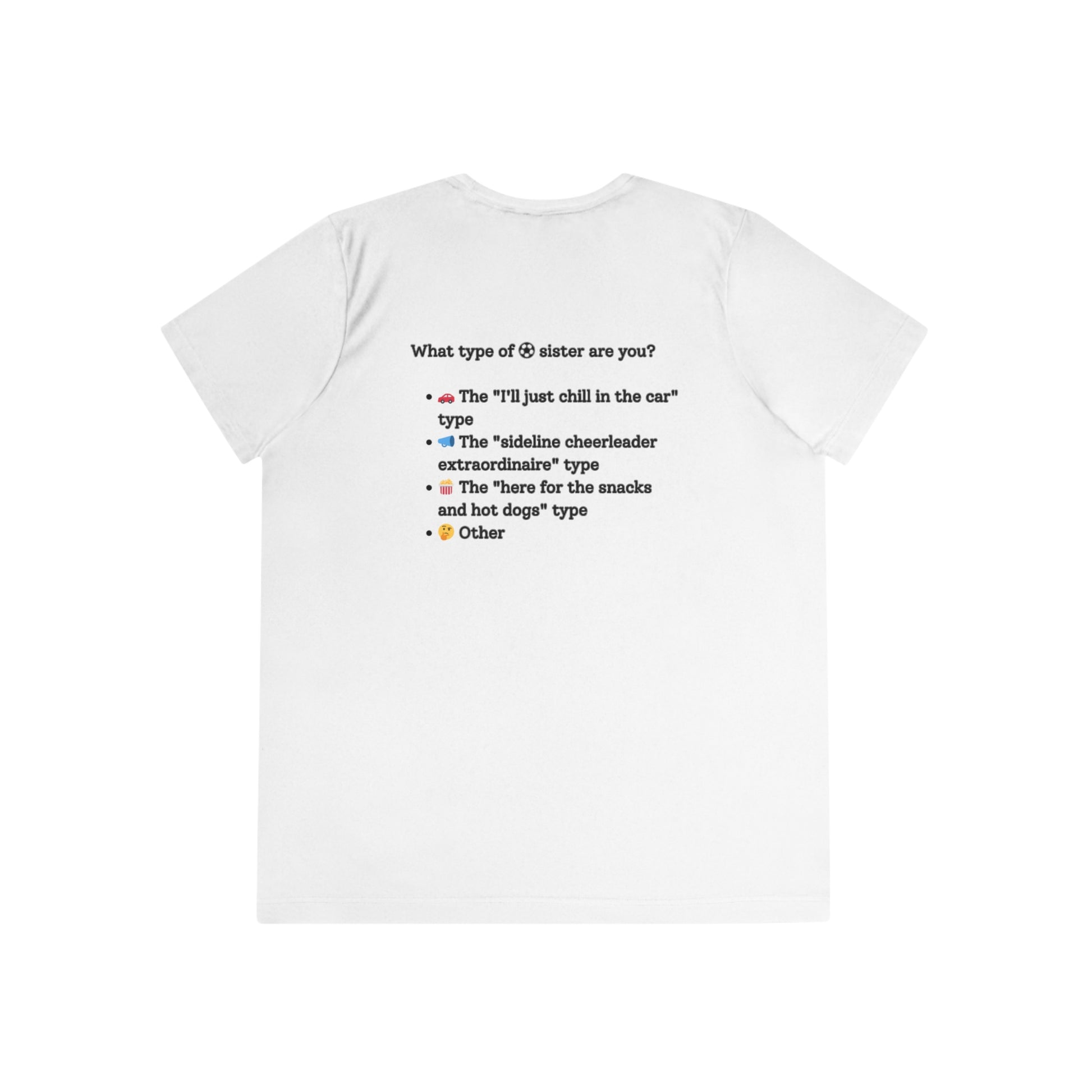 Ladies Competition Tee, Fun Sister T-Shirt, Cheerleader Gift, Family Reunion Apparel, Heart Design Tee, Summer Casual Top