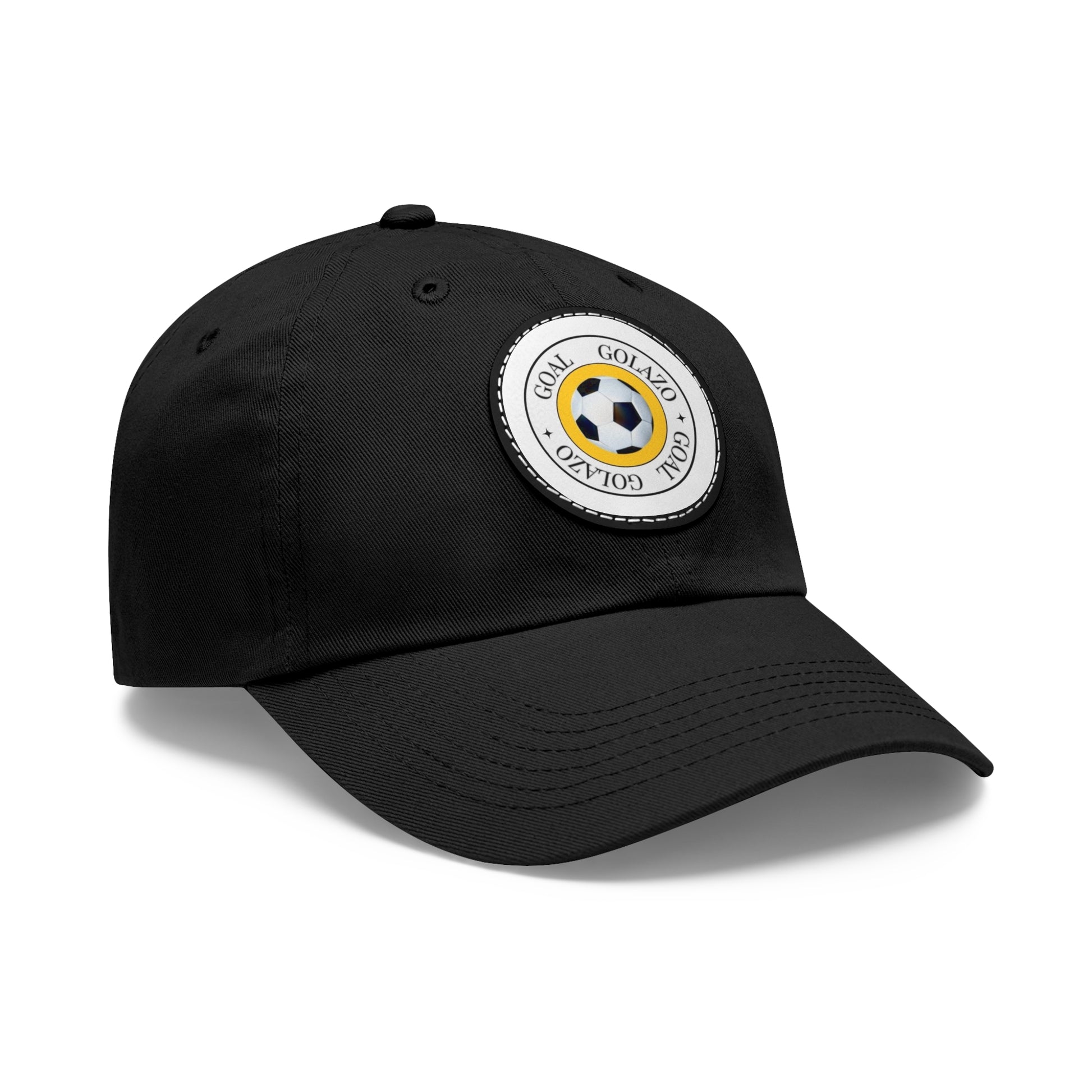 Dad Hat with Leather Patch (Round)-"GOAL-GOLAZO"