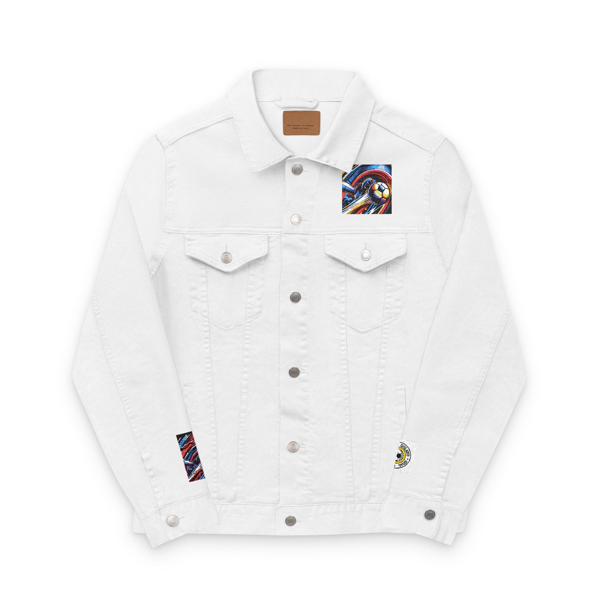 Embroidered Unisex Denim Jacket - Stylish Casual Wear, Unique Gift for Him/Her, Layering Piece for All Seasons, Trendy Statement Jacket