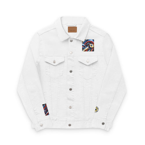 Embroidered Unisex Denim Jacket - Stylish Casual Wear, Unique Gift for Him/Her, Layering Piece for All Seasons, Trendy Statement Jacket