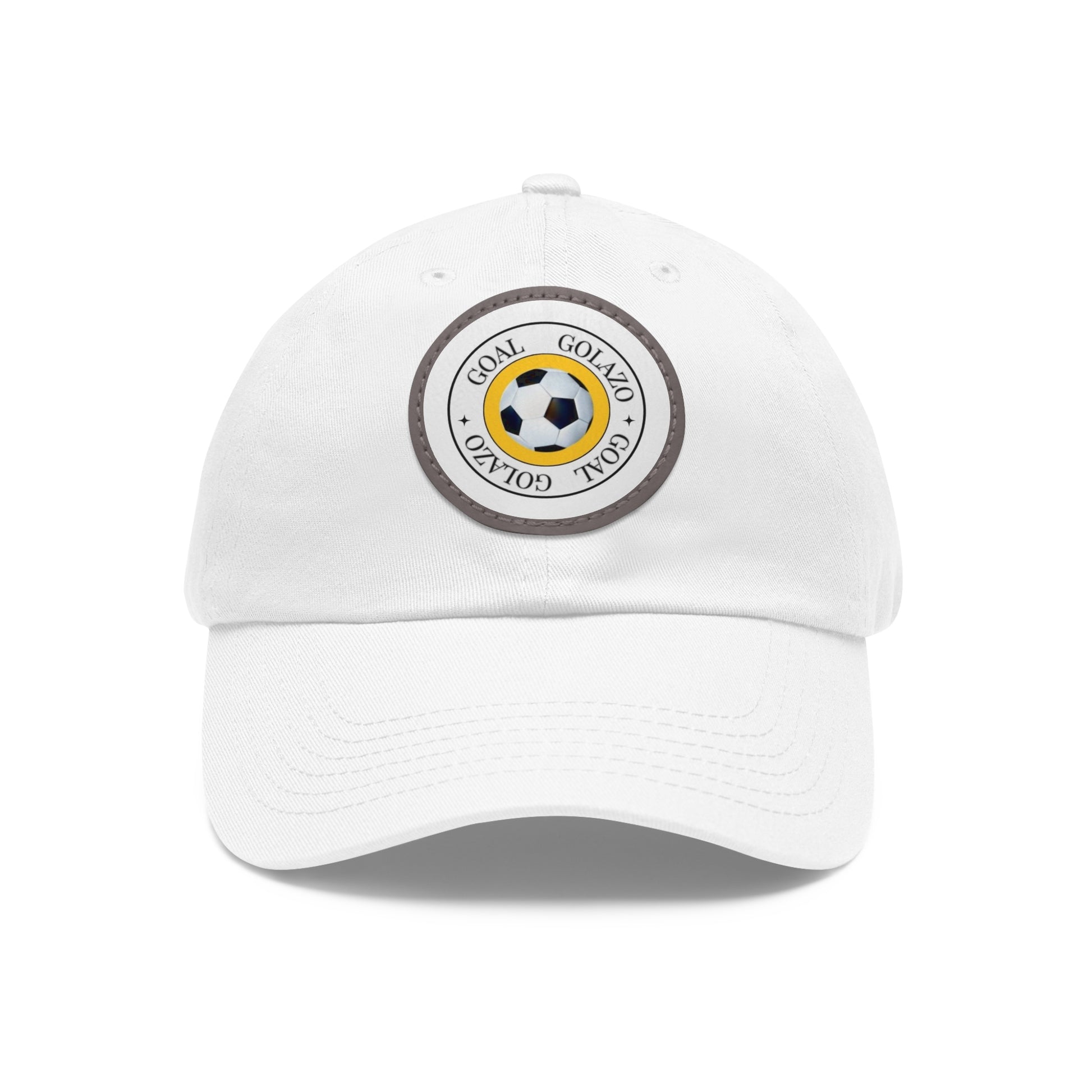 Dad Hat with Leather Patch (Round)-"GOAL-GOLAZO"