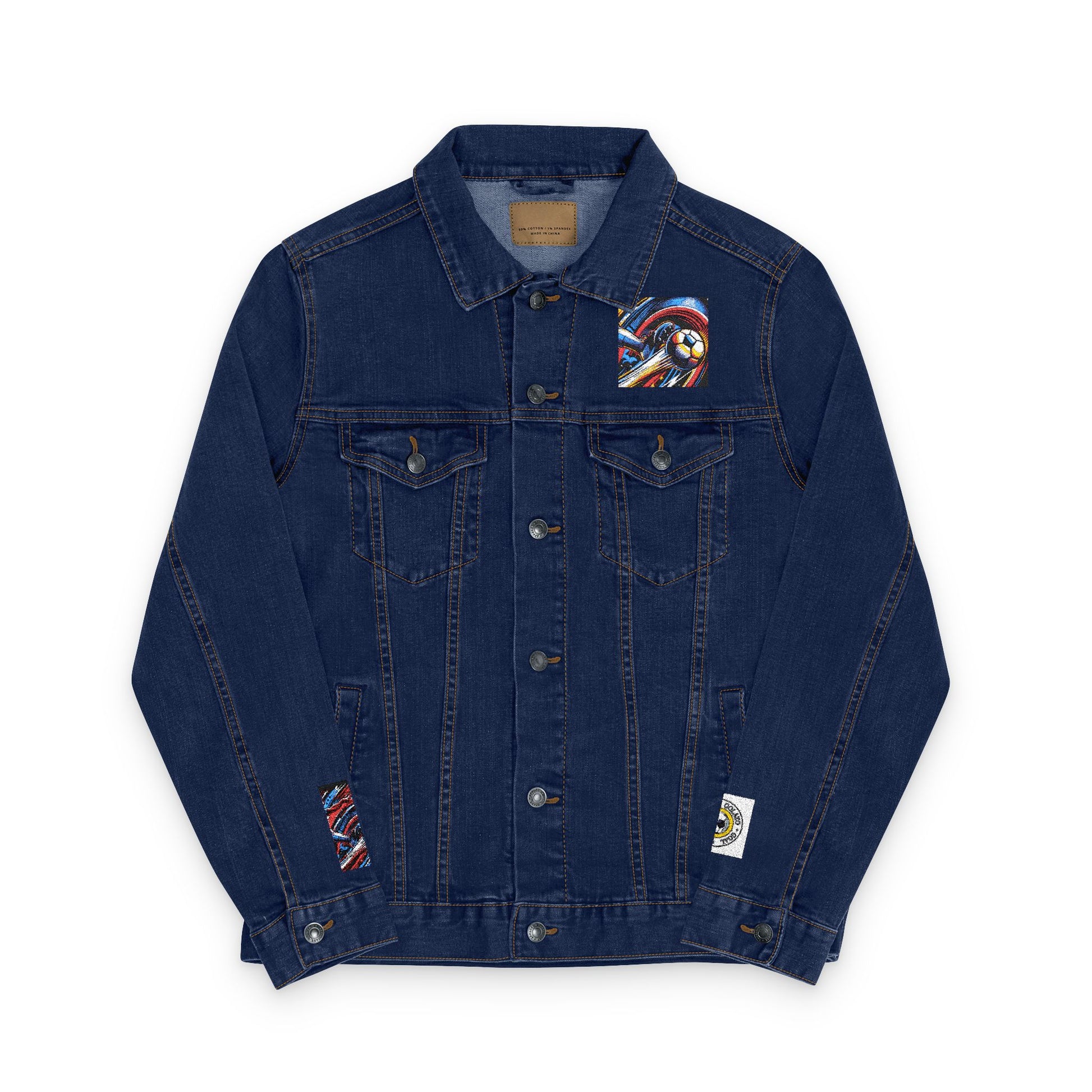Embroidered Unisex Denim Jacket - Stylish Casual Wear, Unique Gift for Him/Her, Layering Piece for All Seasons, Trendy Statement Jacket