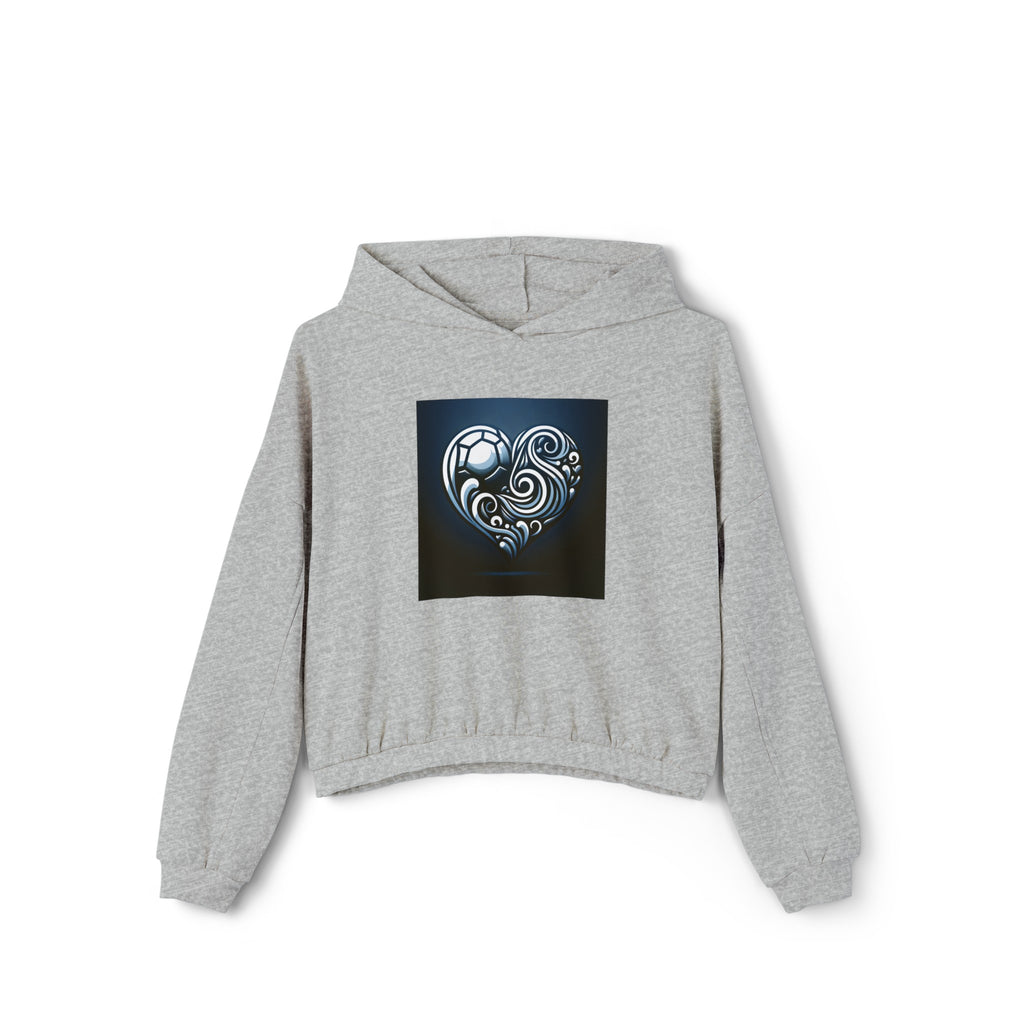Women's Cinched Bottom Hoodie-"Soccer Mom"