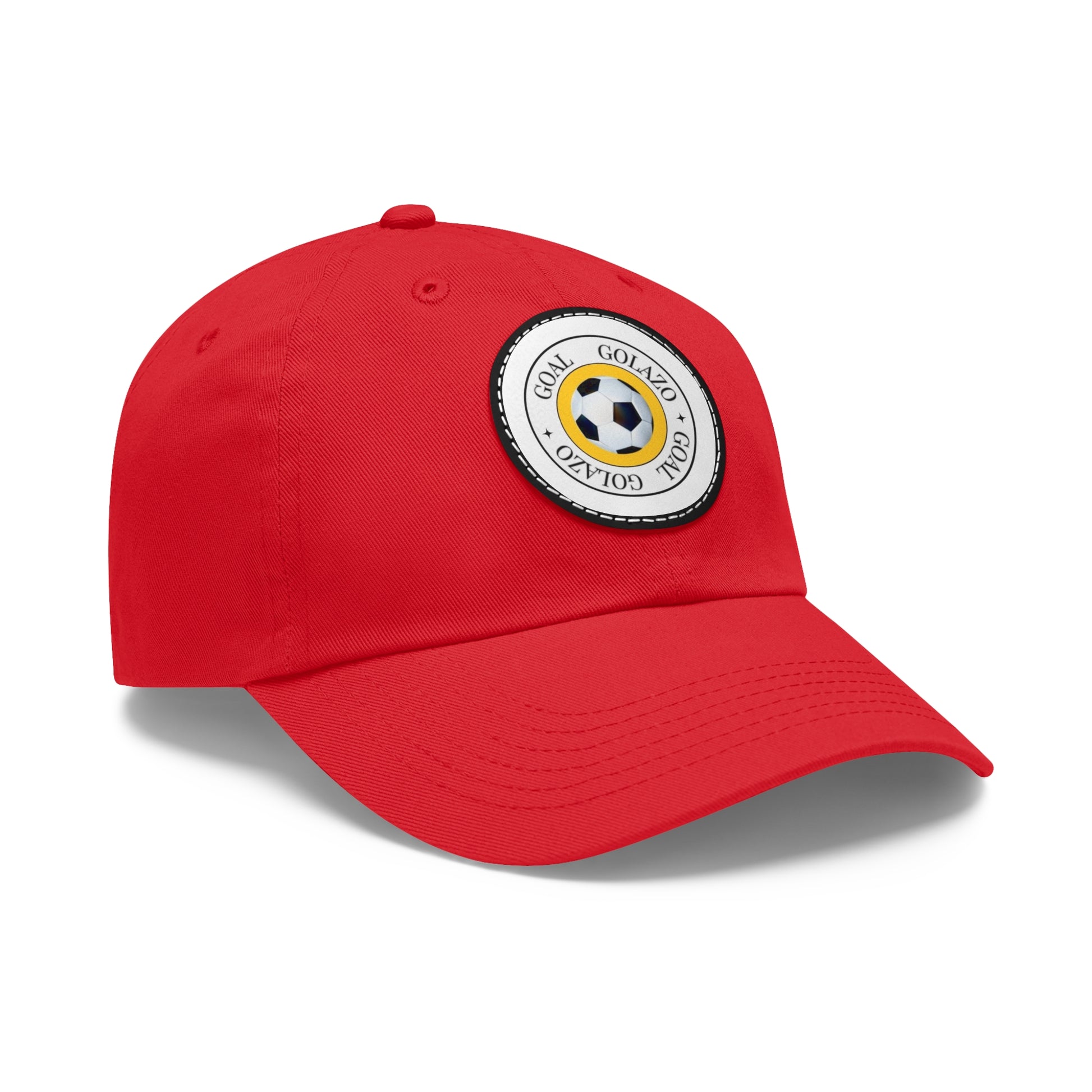 Dad Hat with Leather Patch (Round)-"GOAL-GOLAZO"